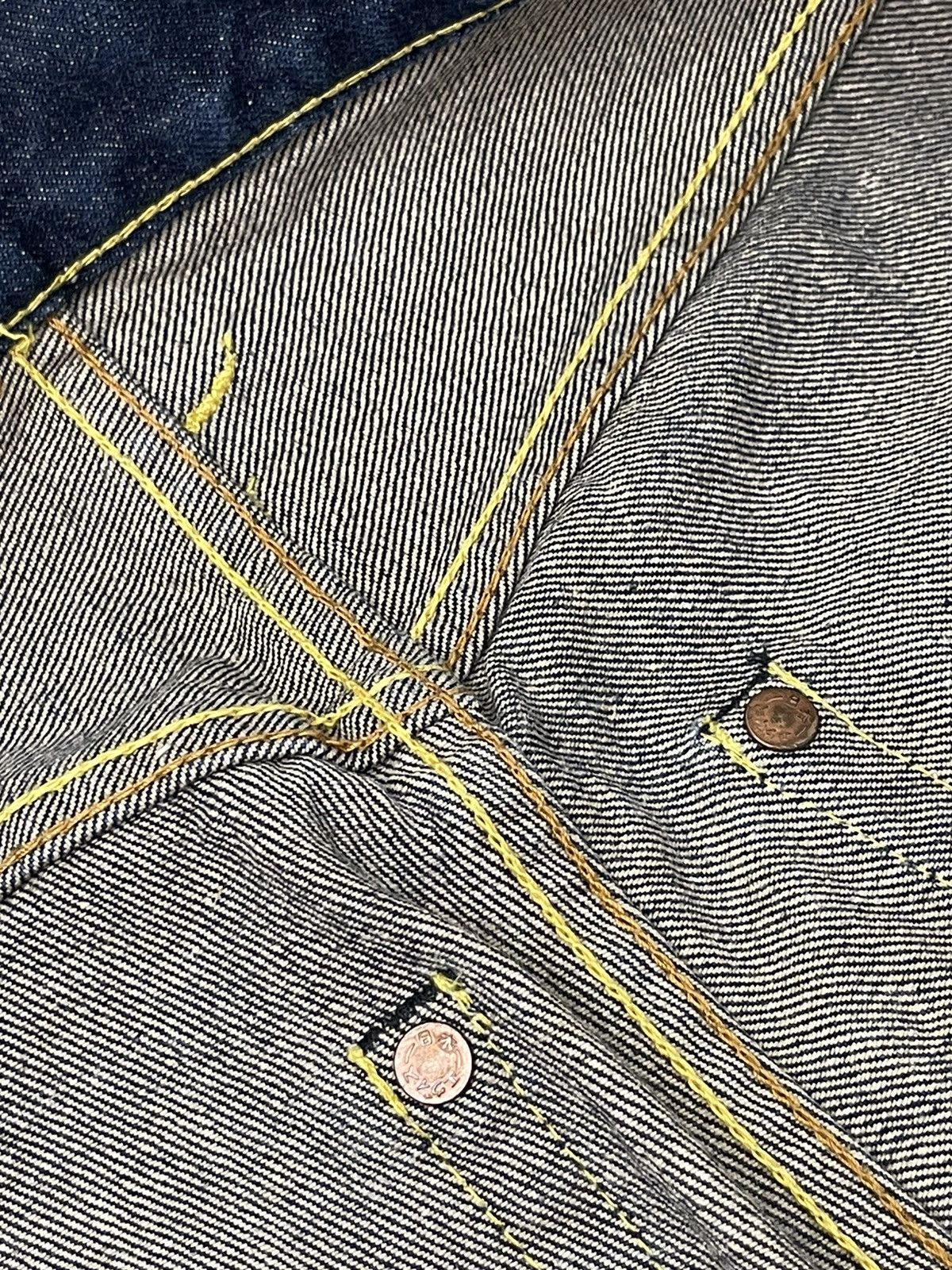 Evisu ⚡️Rare Evisu Genes Paris Denim Embroydery Selvedge 3🟦 Size US 29 - 21 Thumbnail