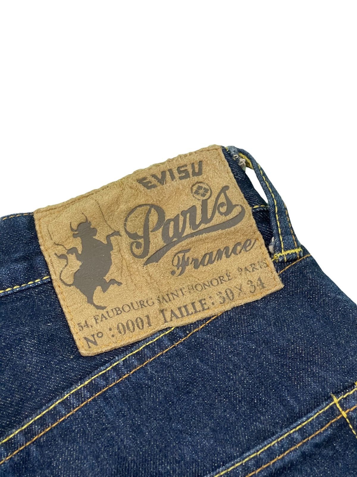 Evisu ⚡️Rare Evisu Genes Paris Denim Embroydery Selvedge 3🟦 Size US 29 - 7 Thumbnail