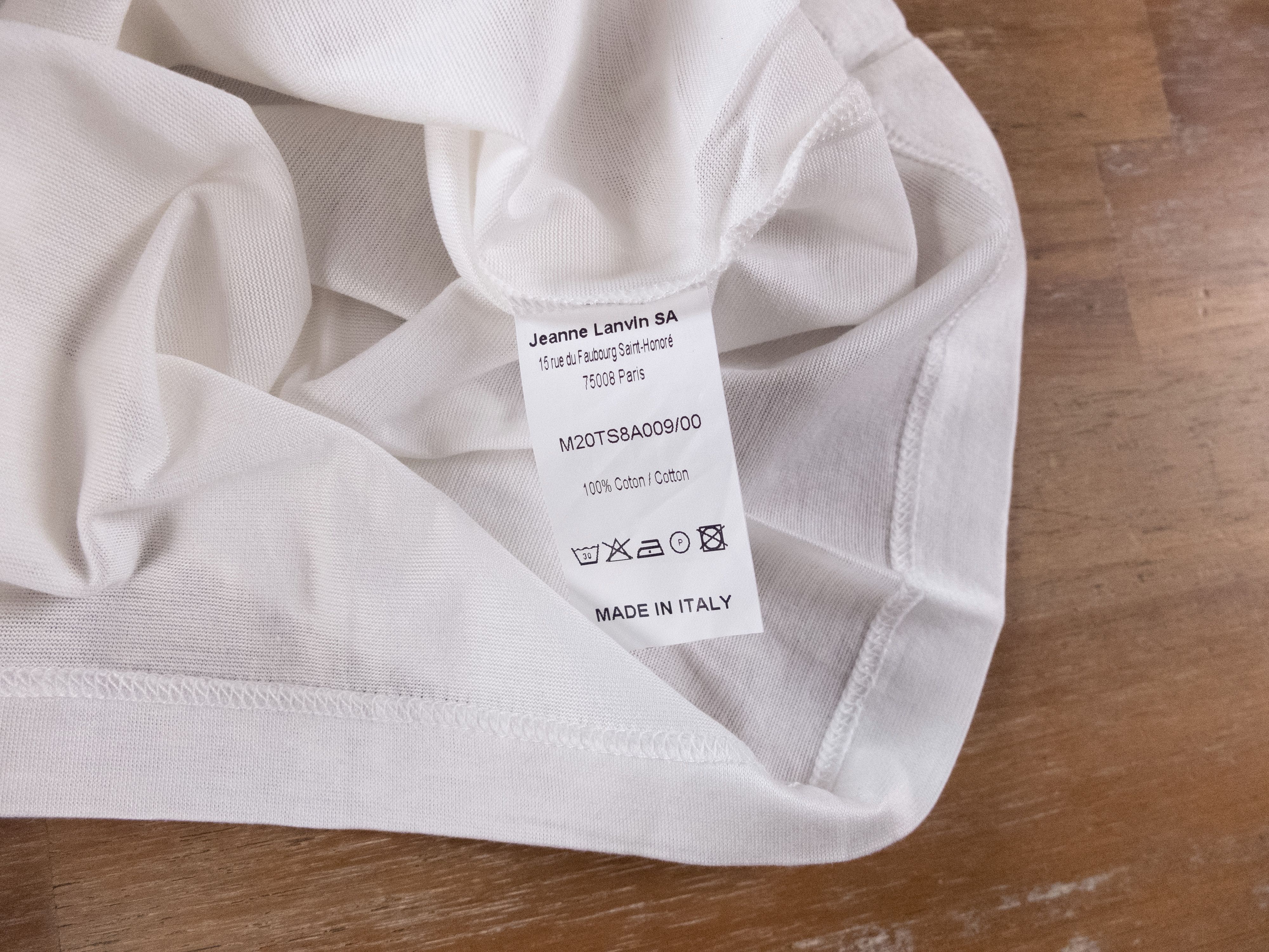 Lanvin LANVIN Paris white fish t-shirt authentic - Size XS - NWT Size US XS / EU 42 / 0 - 5 Thumbnail
