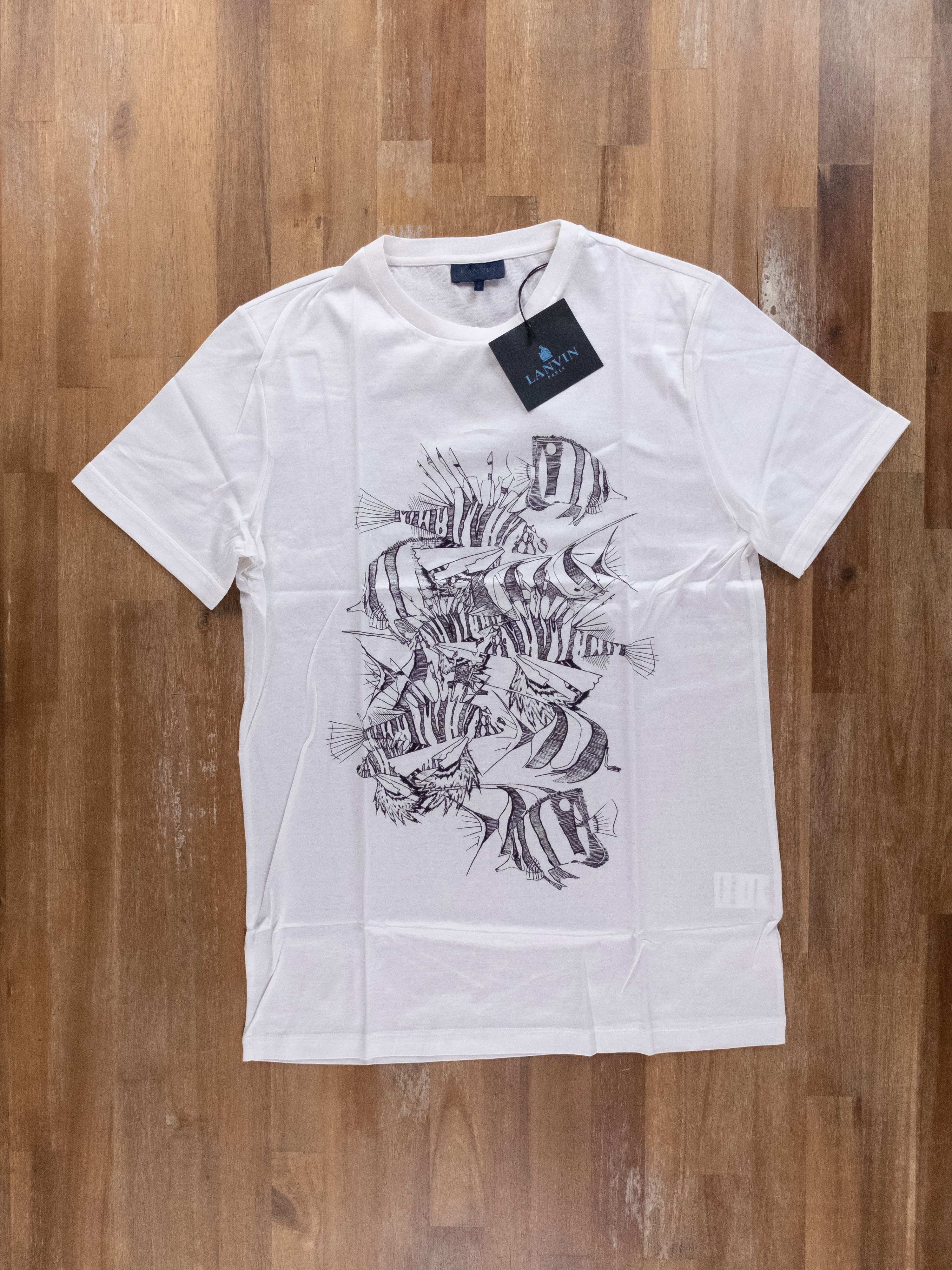 Lanvin LANVIN Paris white fish t-shirt authentic - Size XS - NWT Size US XS / EU 42 / 0 - 1 Thumbnail