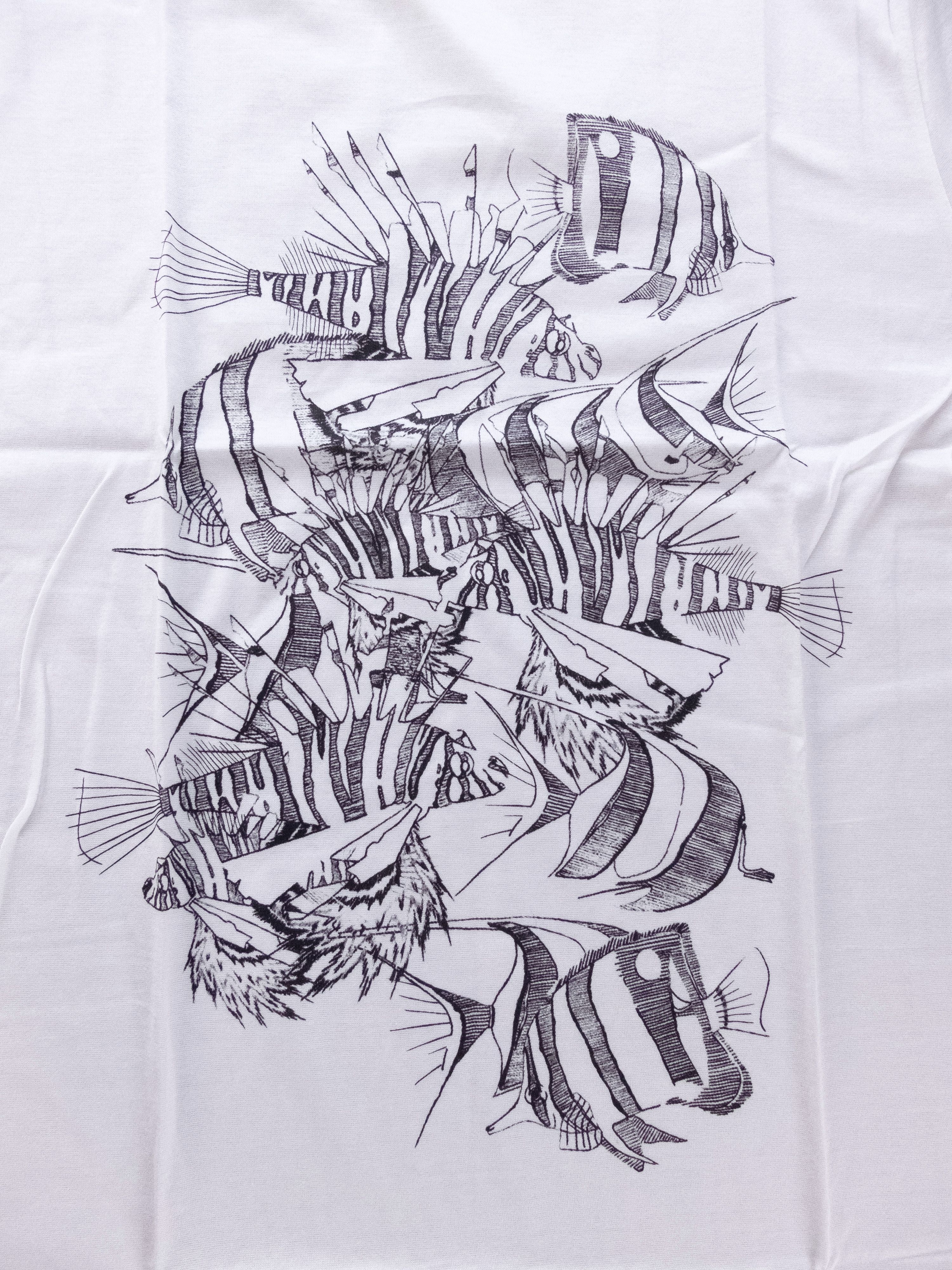 Lanvin LANVIN Paris white fish t-shirt authentic - Size XS - NWT Size US XS / EU 42 / 0 - 4 Thumbnail