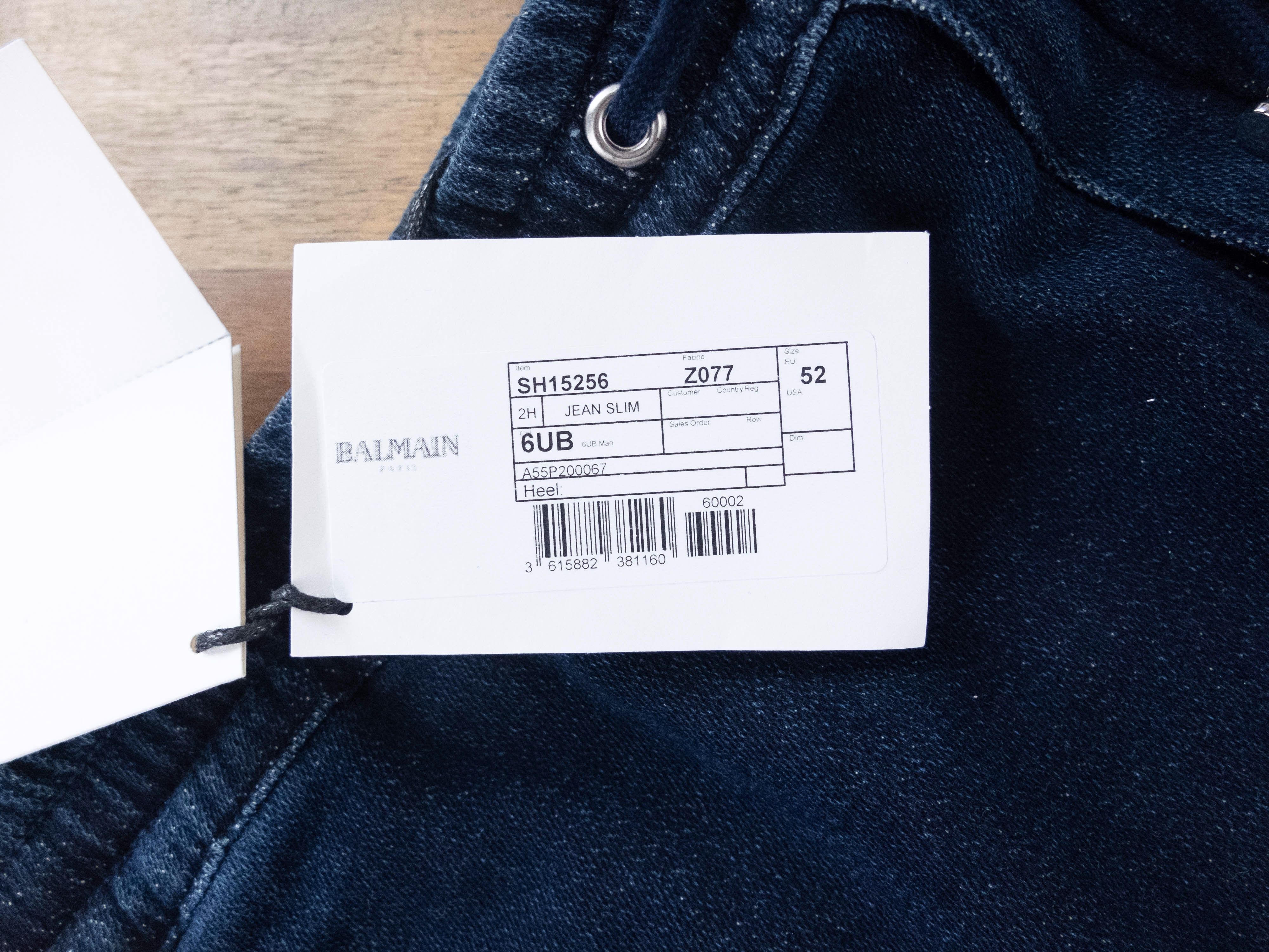Balmain $799 BALMAIN slim denim tapered biker sweat pants track 36 Size US 36 / EU 52 - 4 Thumbnail