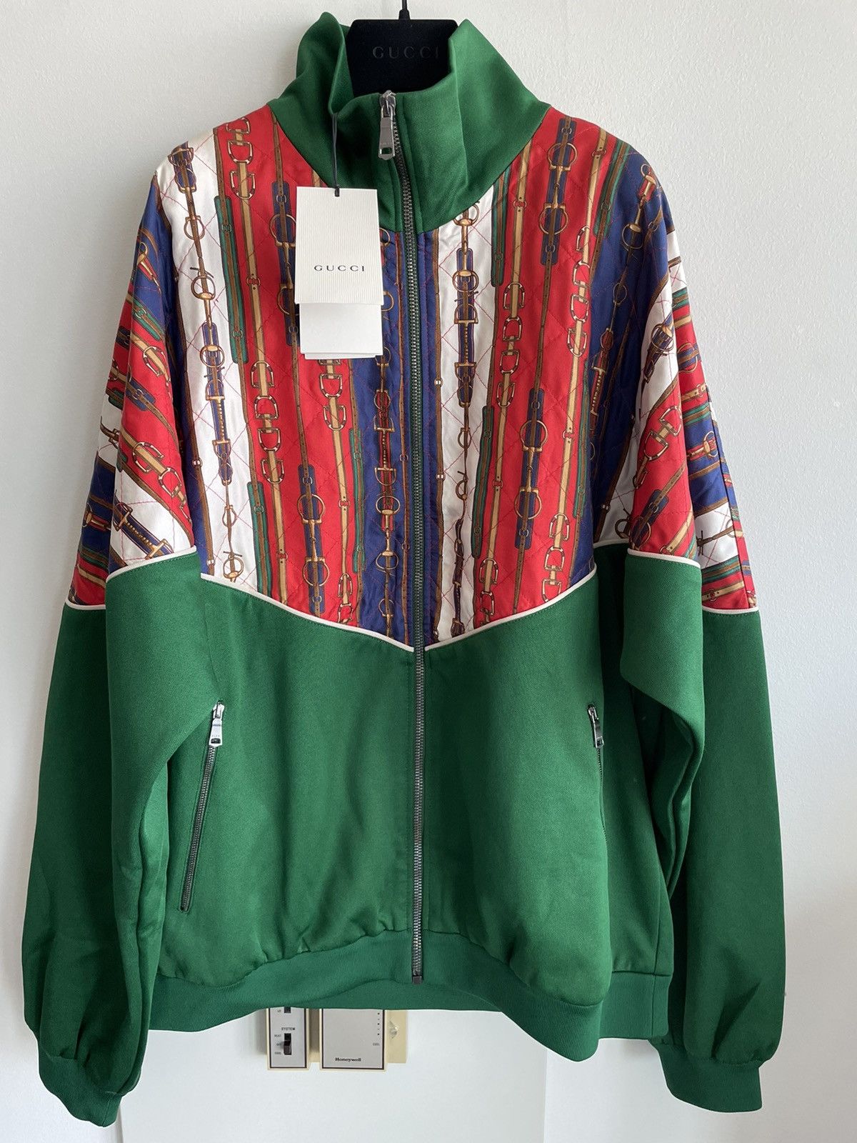 image of Gucci $3,300 Value Runway Limitededition Technical Horsebit Jacket, Men's (Size XL)