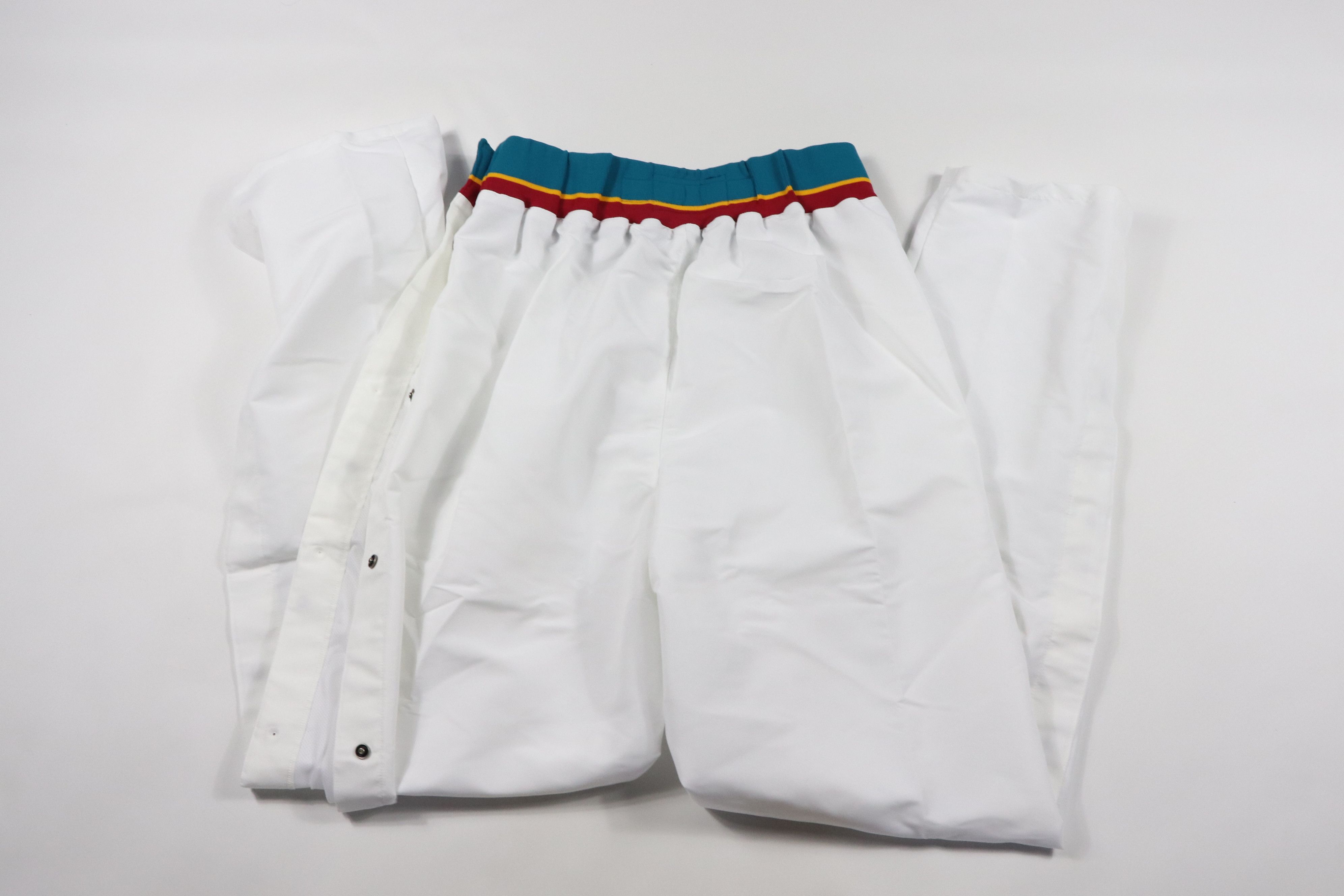 Nike Vintage 90s Nike Detroit Pistons Tearaway Pants White Size US 36 / EU 52 - 10 Thumbnail