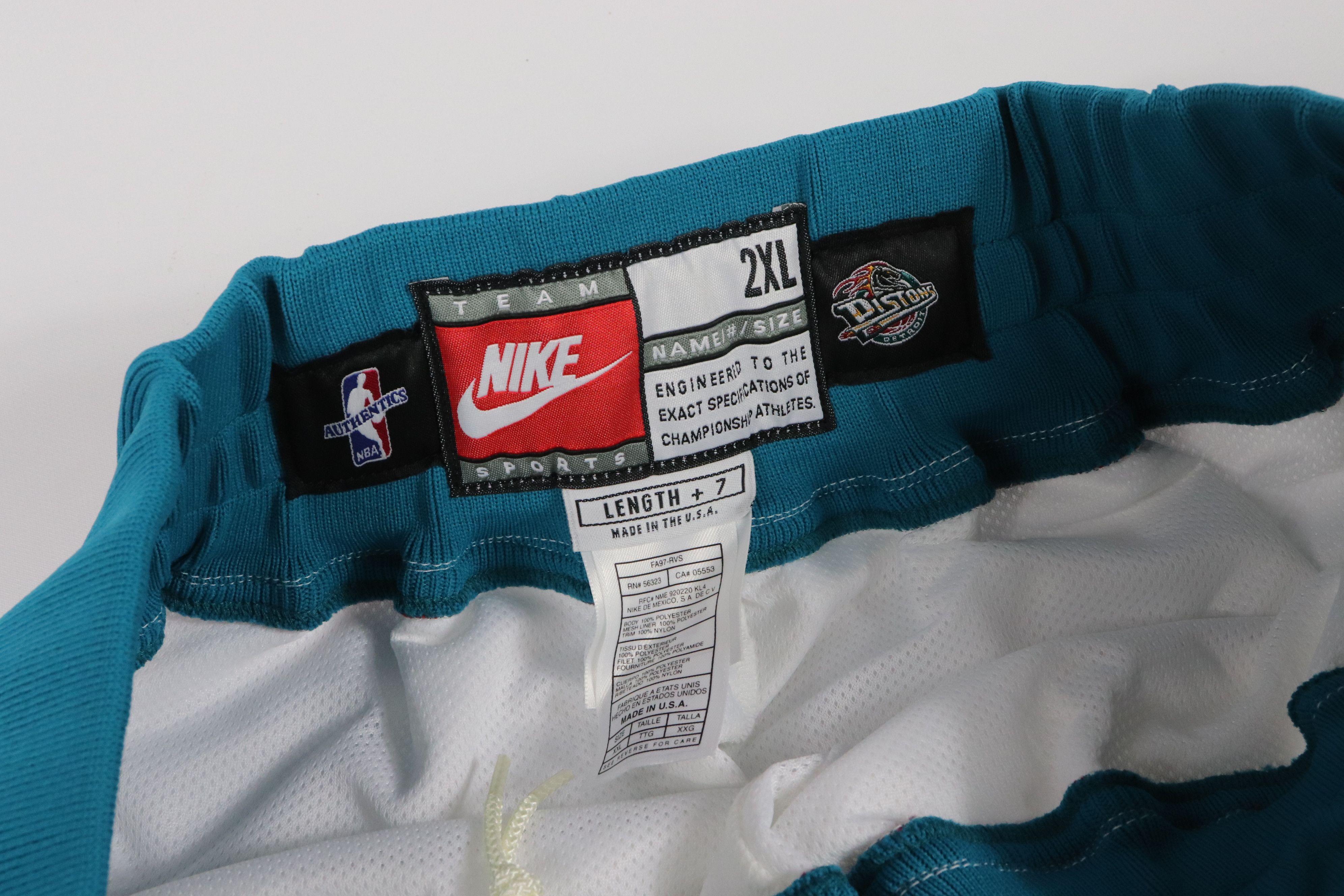 Nike Vintage 90s Nike Detroit Pistons Tearaway Pants White Size US 36 / EU 52 - 7 Thumbnail