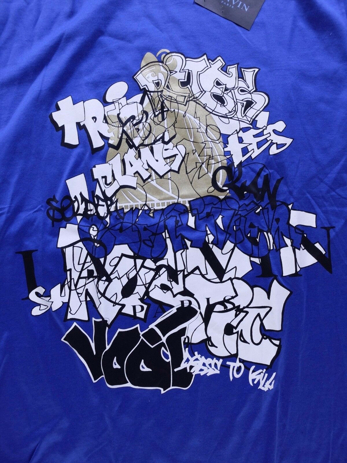 Lanvin LANVIN Paris blue logo t-shirt authentic Size Medium - NWT Size US M / EU 48-50 / 2 - 3 Thumbnail