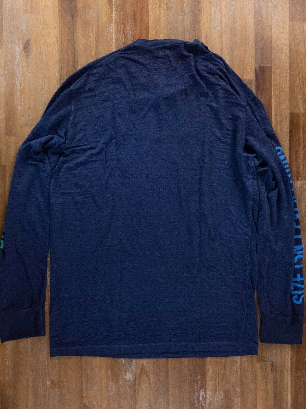 Dsquared2 DSQUARED2 long-sleeve navy blue linen t-shirt authentic XL Size US XL / EU 56 / 4 - 11 Thumbnail