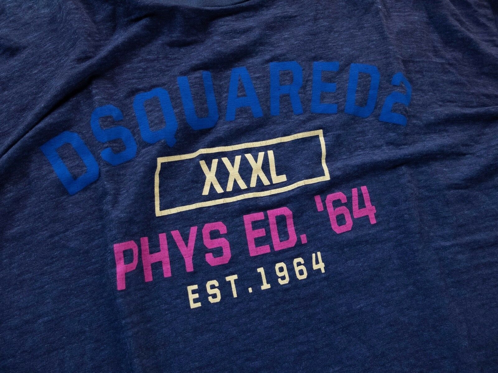 Dsquared2 DSQUARED2 long-sleeve navy blue linen t-shirt authentic XL Size US XL / EU 56 / 4 - 5 Thumbnail