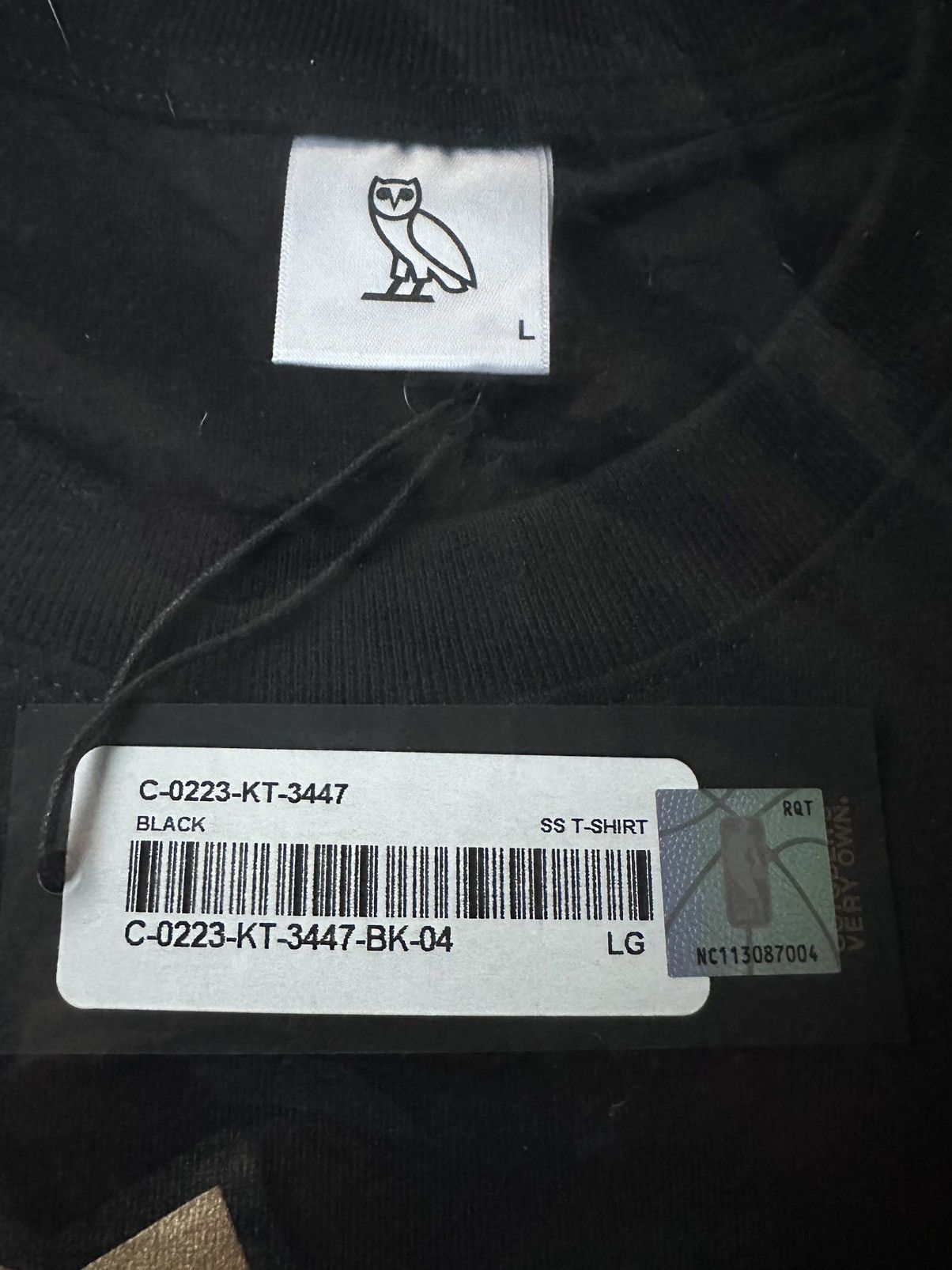 NBA × October's Very Own RARE OVO x NBA Toronto Raptors OG OWL T-SHIRT new with tags Size US L / EU 52-54 / 3 - 6 Thumbnail