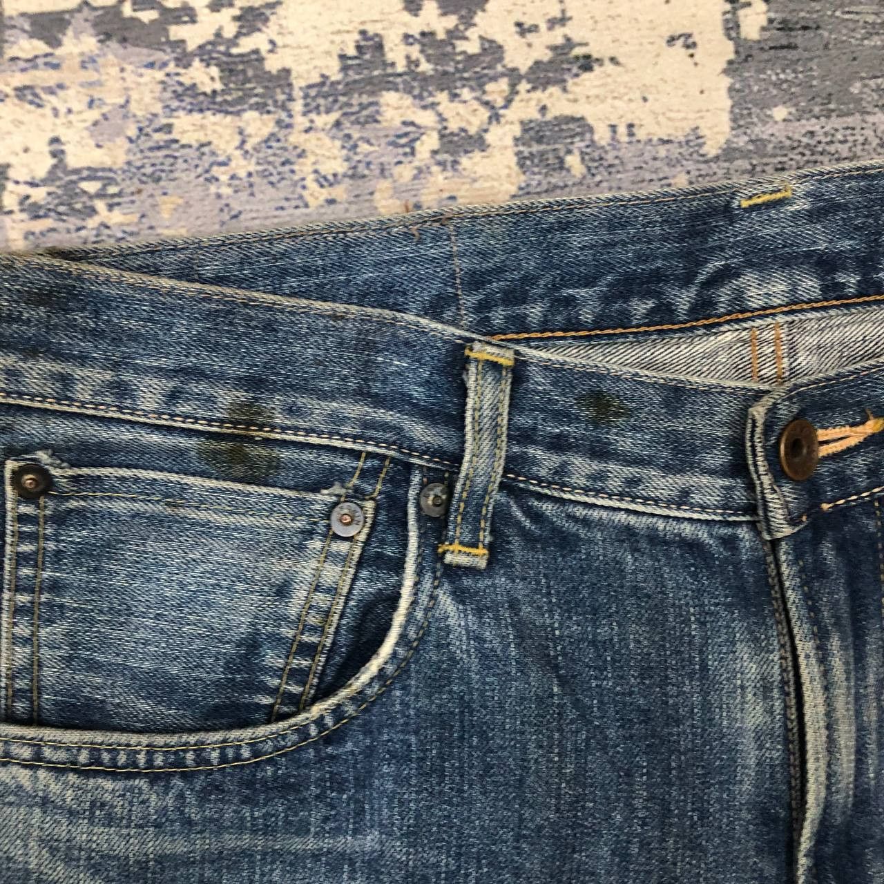 Edwin P177 VTG EDWIN SELVEDGE DISTRESSED DENIM Size US 35 - 7 Thumbnail