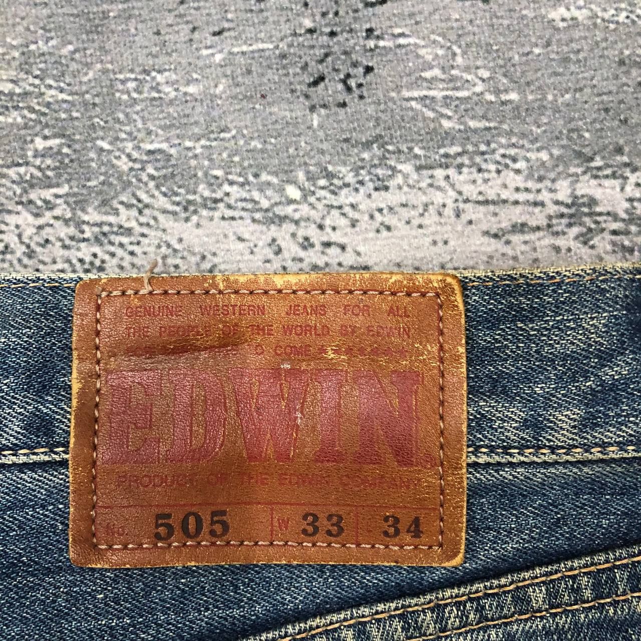 Edwin P177 VTG EDWIN SELVEDGE DISTRESSED DENIM Size US 35 - 5 Thumbnail