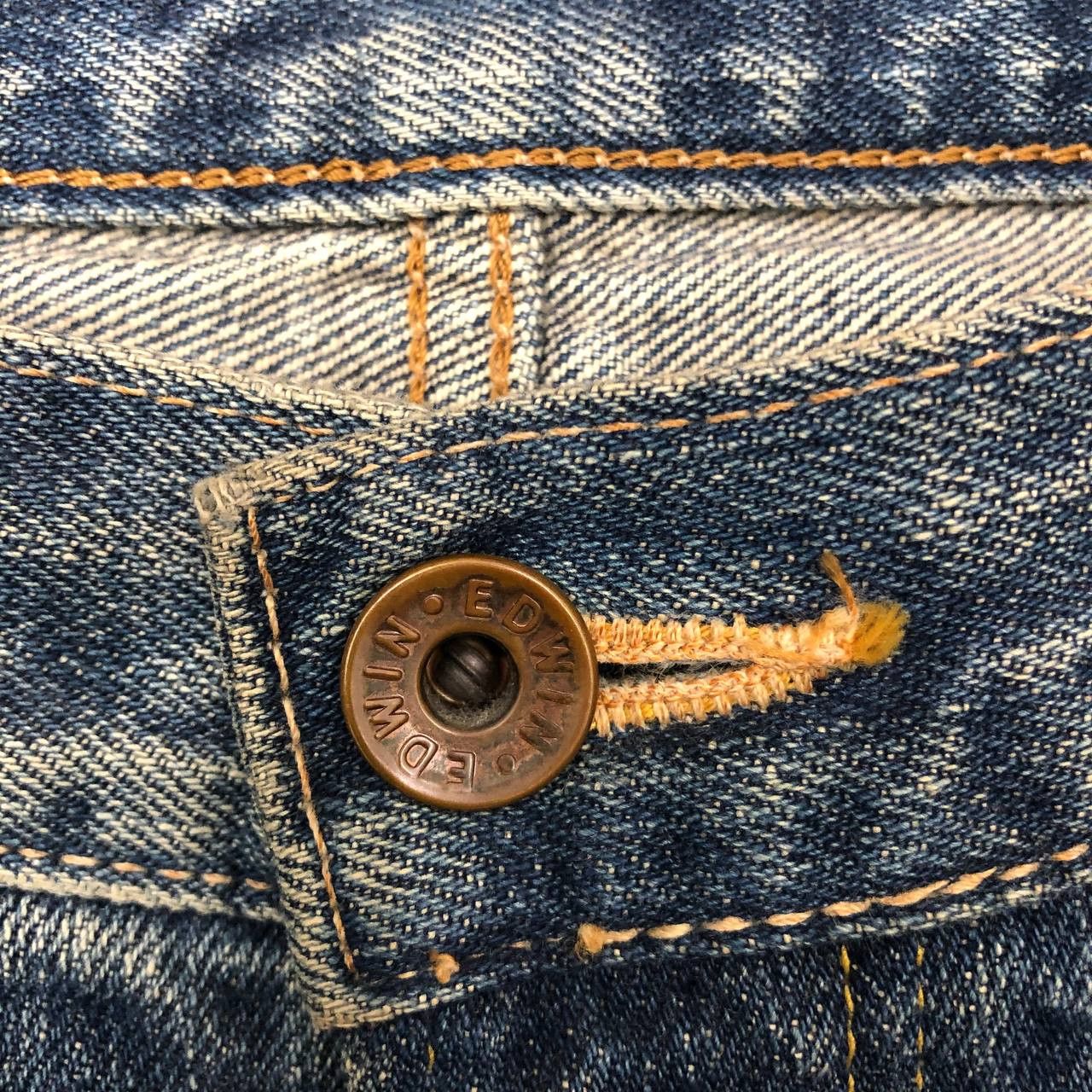 Edwin P177 VTG EDWIN SELVEDGE DISTRESSED DENIM Size US 35 - 8 Thumbnail