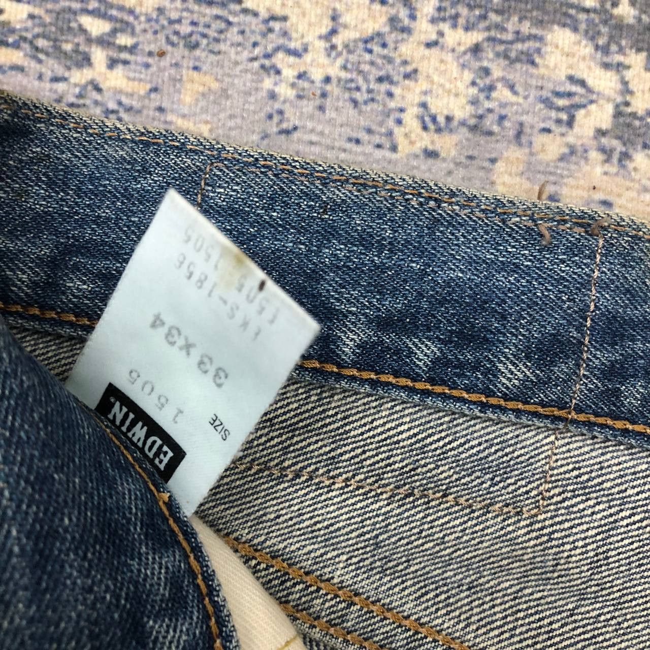 Edwin P177 VTG EDWIN SELVEDGE DISTRESSED DENIM Size US 35 - 12 Thumbnail