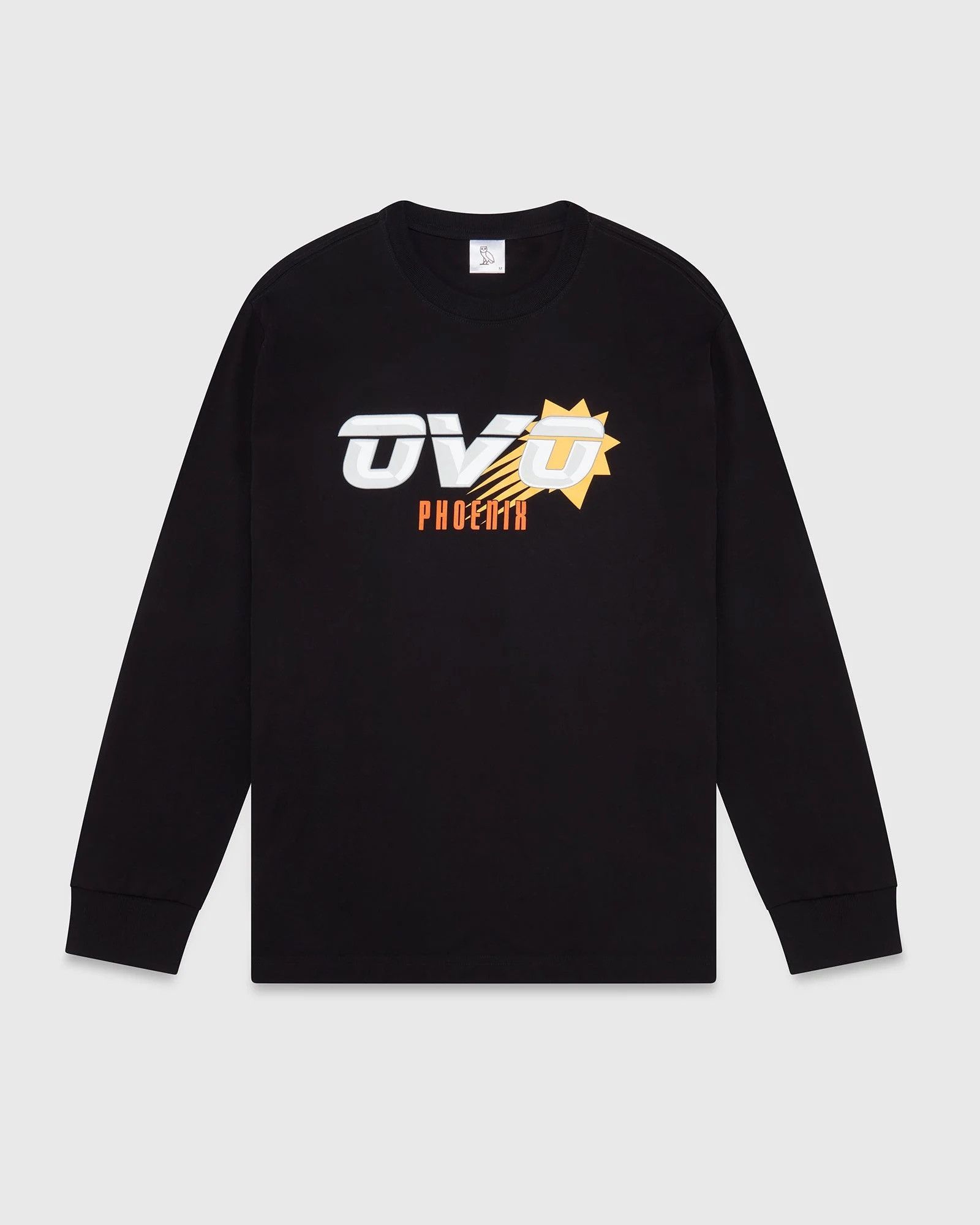 image of Hype x NBA Ovo X Nba Phoenix Suns Longsleeve T-Shirt Tee in Black, Men's (Size 2XL)