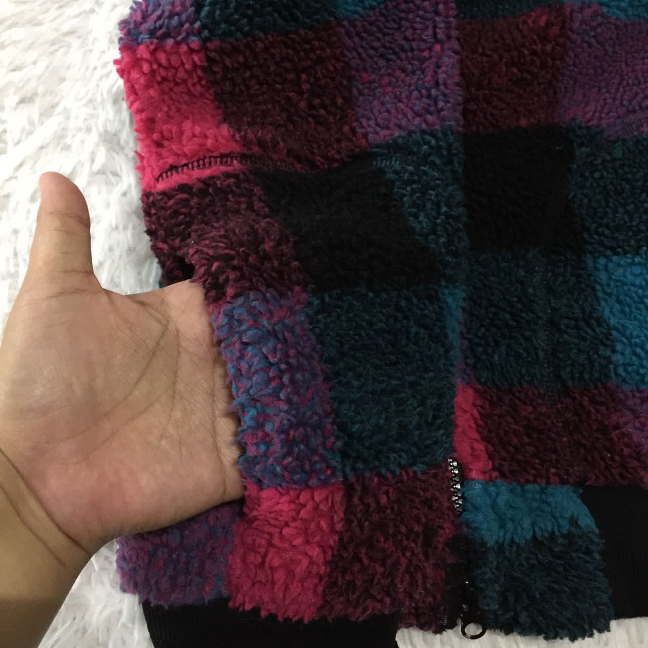 Comfort Colors Nice Squared Colourfull Native Pile Fleece Jacket Hooded Size US L / EU 52-54 / 3 - 6 Thumbnail