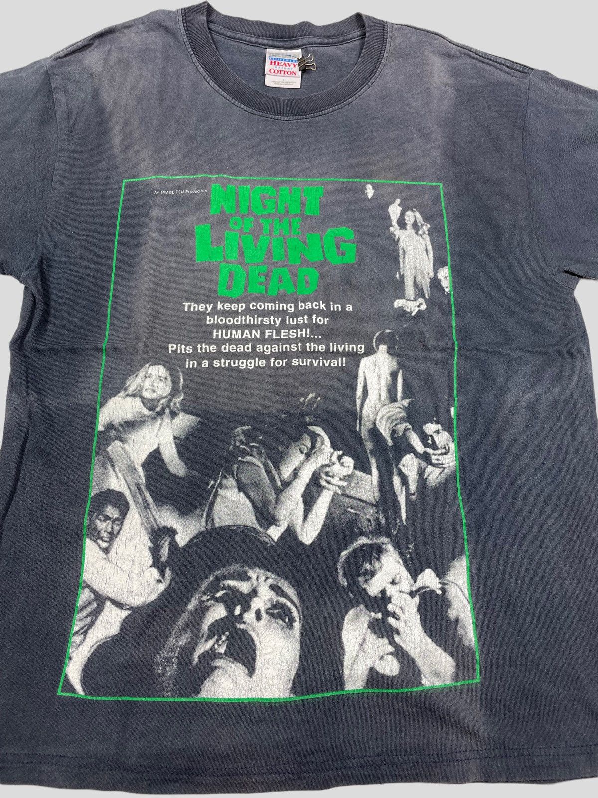 Expert Horror Vintage 00s 2002 Night Of The Living Dead Cult Classic Size US M / EU 48-50 / 2 - 2 Thumbnail