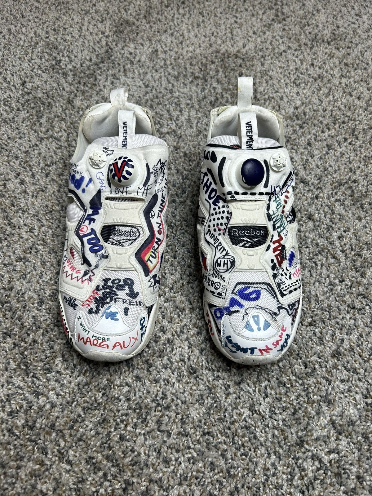 image of Reebok x Vetements Graffiti Instant Pumps Shoes, Men's (Size 7)