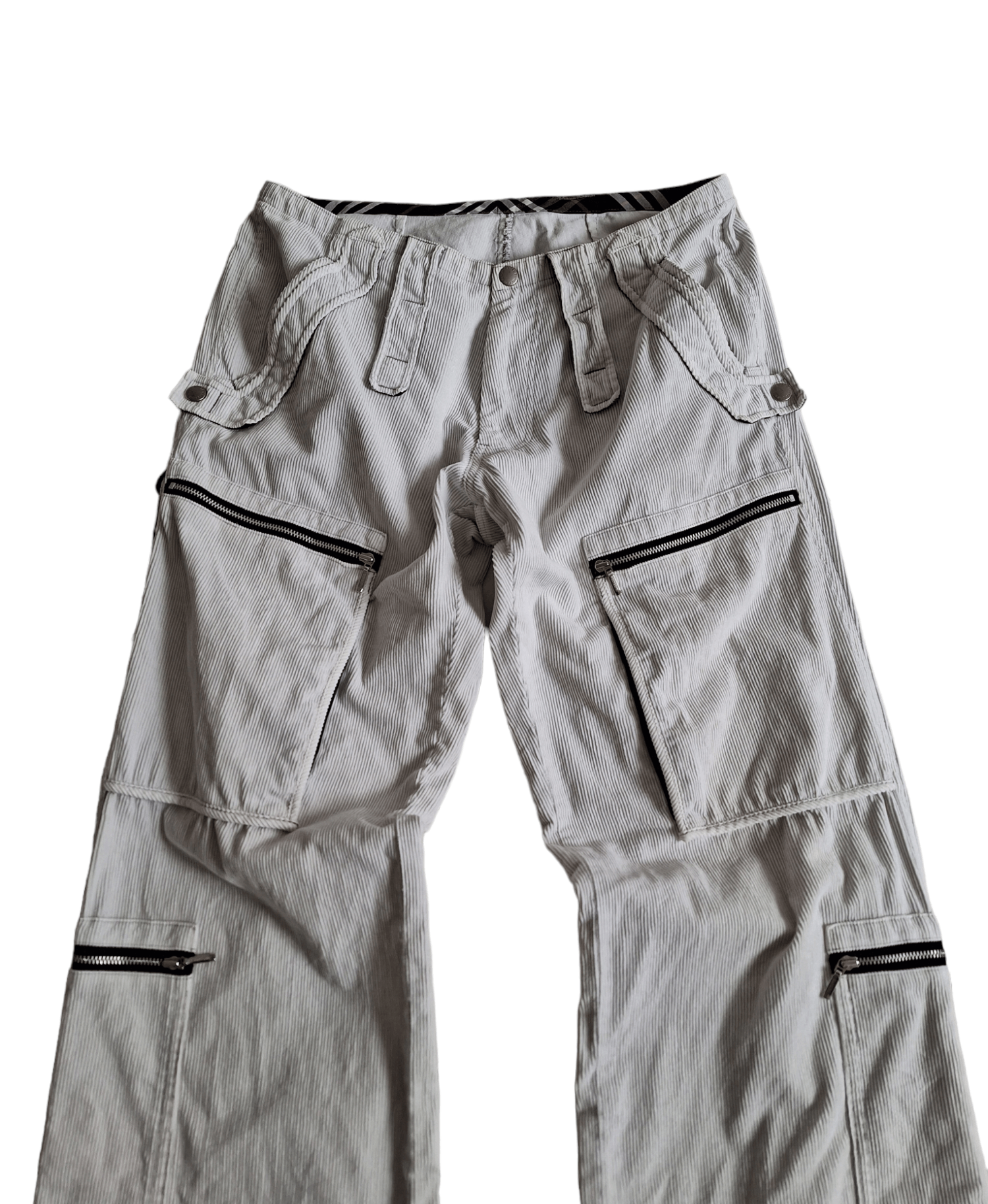 Burberry Burberry Black Label Corduroy Multipocket Zipper Cargo Pants Size US 31 - 3 Thumbnail