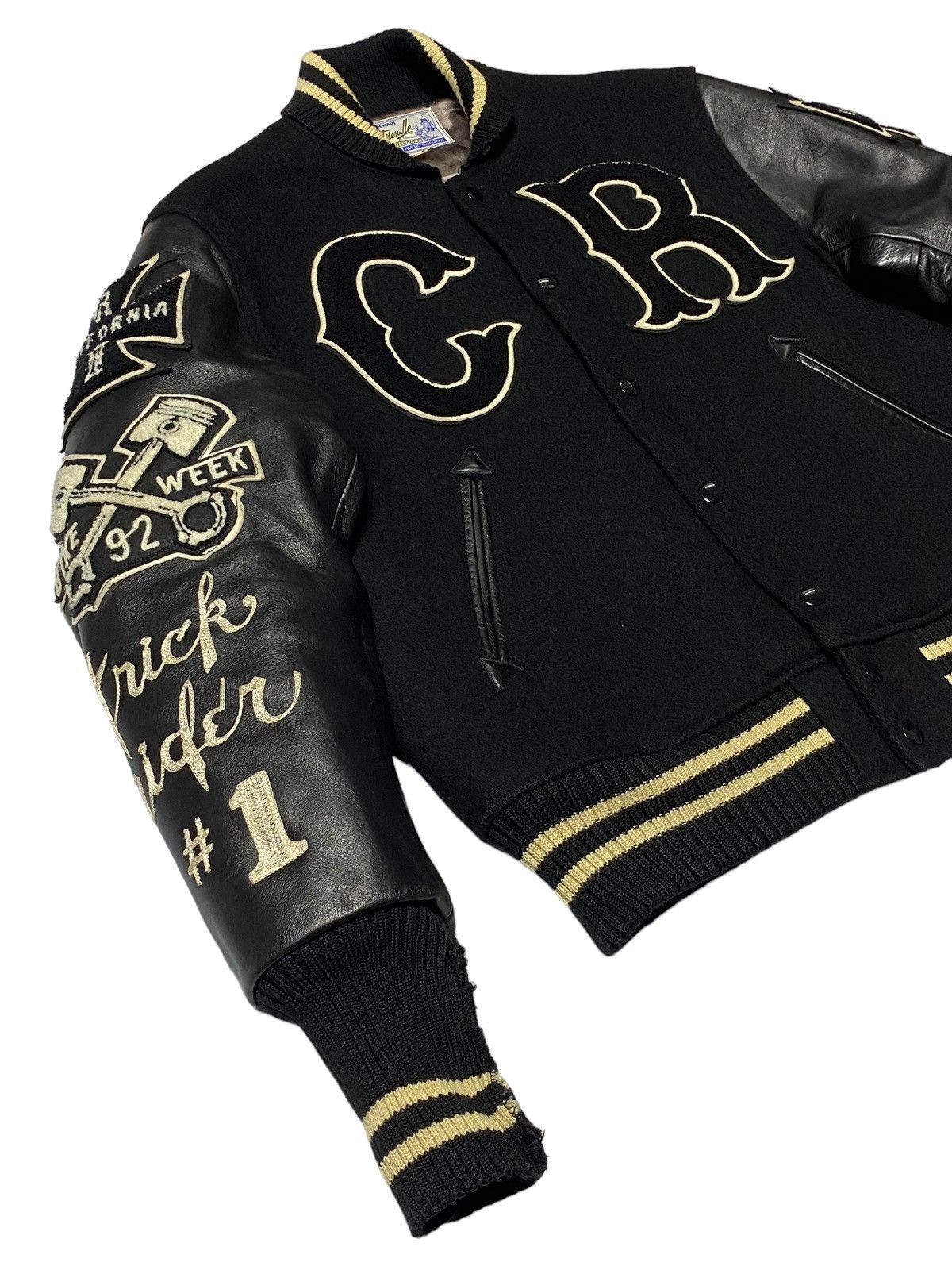 Toyo Enterprises whitesvilles Varsity Letterman Wool Jacket (Toyo Enterprise) Size US L / EU 52-54 / 3 - 22 Thumbnail