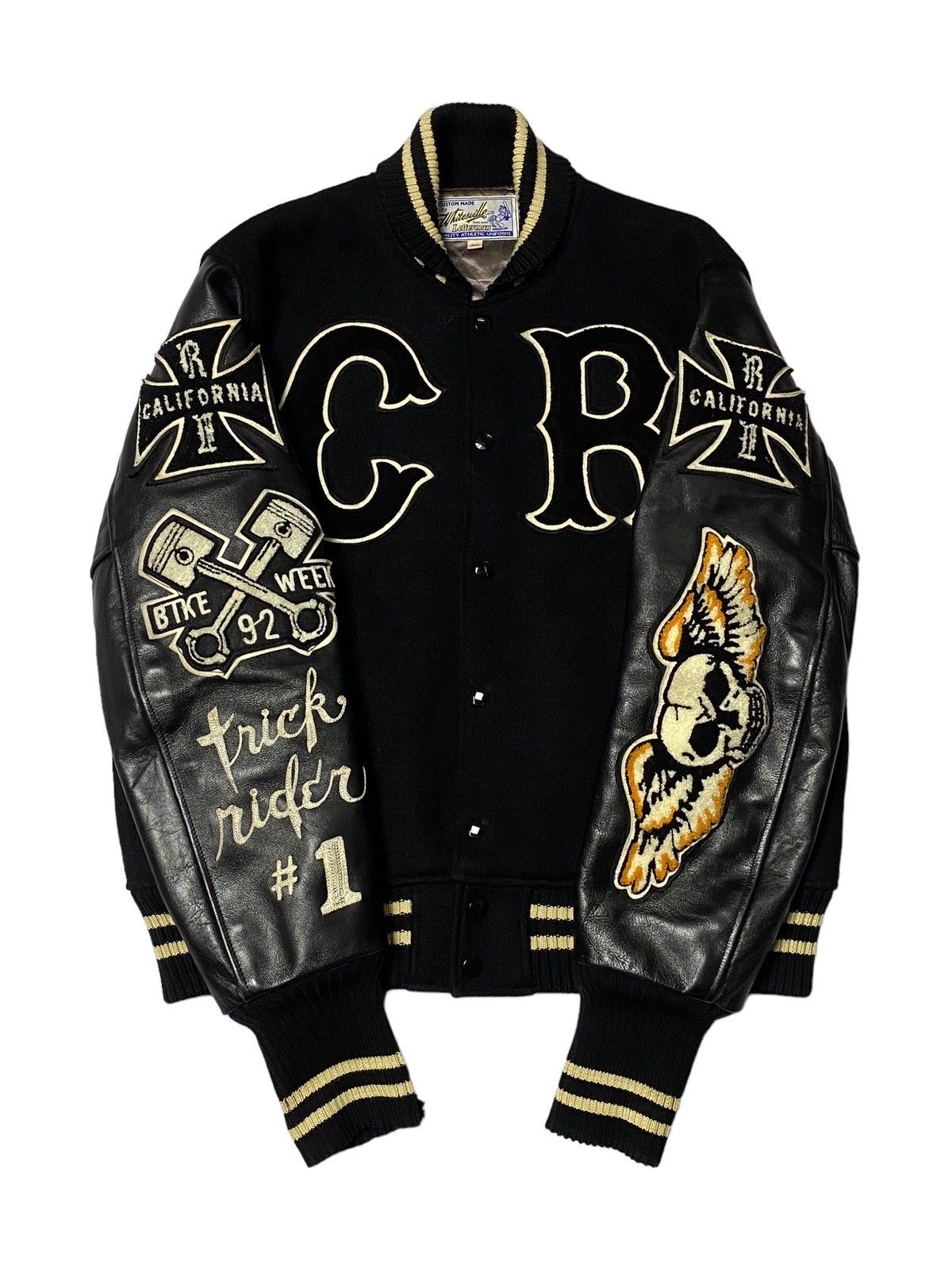 Toyo Enterprises whitesvilles Varsity Letterman Wool Jacket (Toyo Enterprise) Size US L / EU 52-54 / 3 - 23 Thumbnail