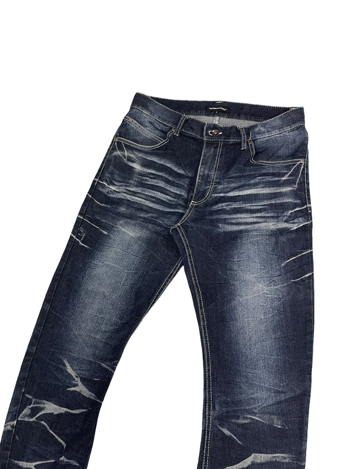 If Six Was Nine Semantic Design Japan Clawmarks Punk Curve Jeans Size US 31 - 3 Thumbnail