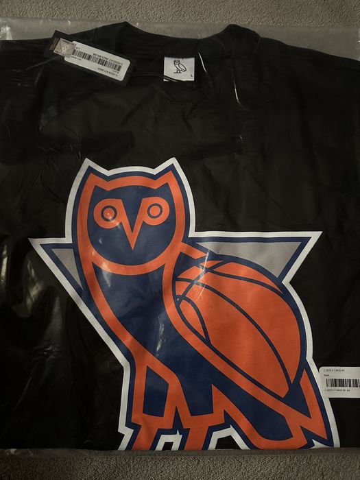 Octobers Very Own OVO x NBA New York Knicks OG Owl T-Shirt RARE