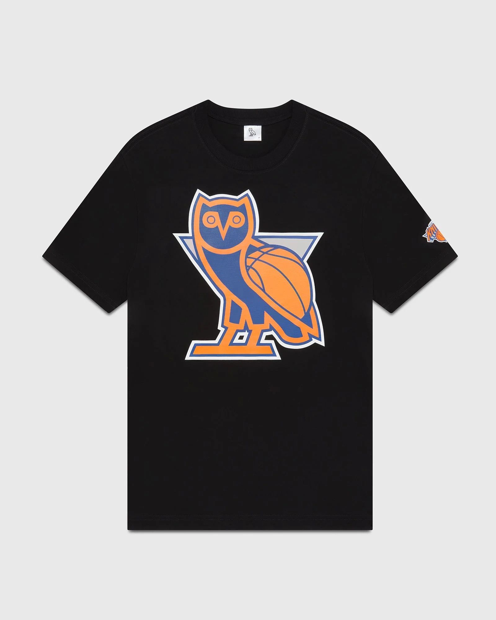 image of Hype x NBA Ovo X Nba New York Knicks OG Owl T-Shirt in Black, Men's (Size XL)