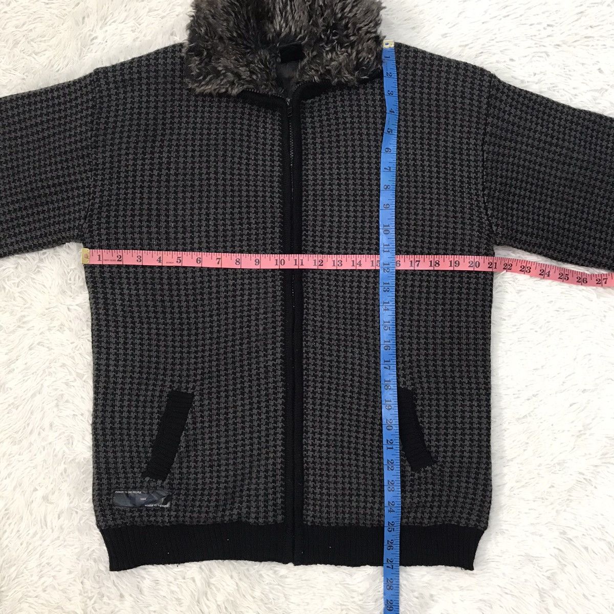 Japanese Brand Power To The People 2002 Hairy Like Collar Zipper Jacket Size US M / EU 48-50 / 2 - 16 Thumbnail