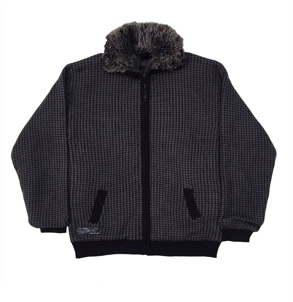 Japanese Brand Power To The People 2002 Hairy Like Collar Zipper Jacket Size US M / EU 48-50 / 2 - 1 Thumbnail