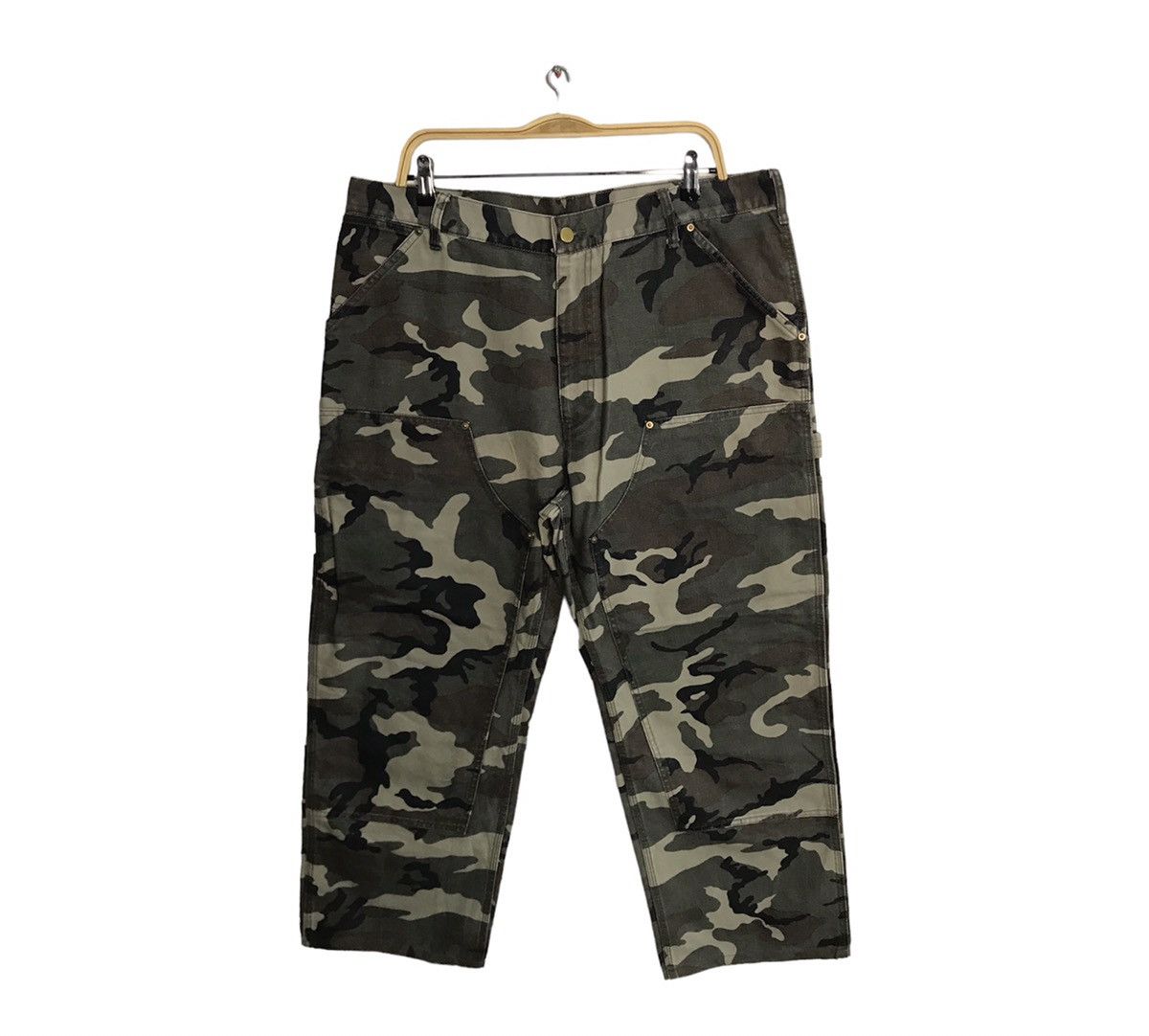 image of Archival Clothing x Camo Carhartt Double Knee Camouflage Carpenter Multipocket Pant, Men's (Size 38