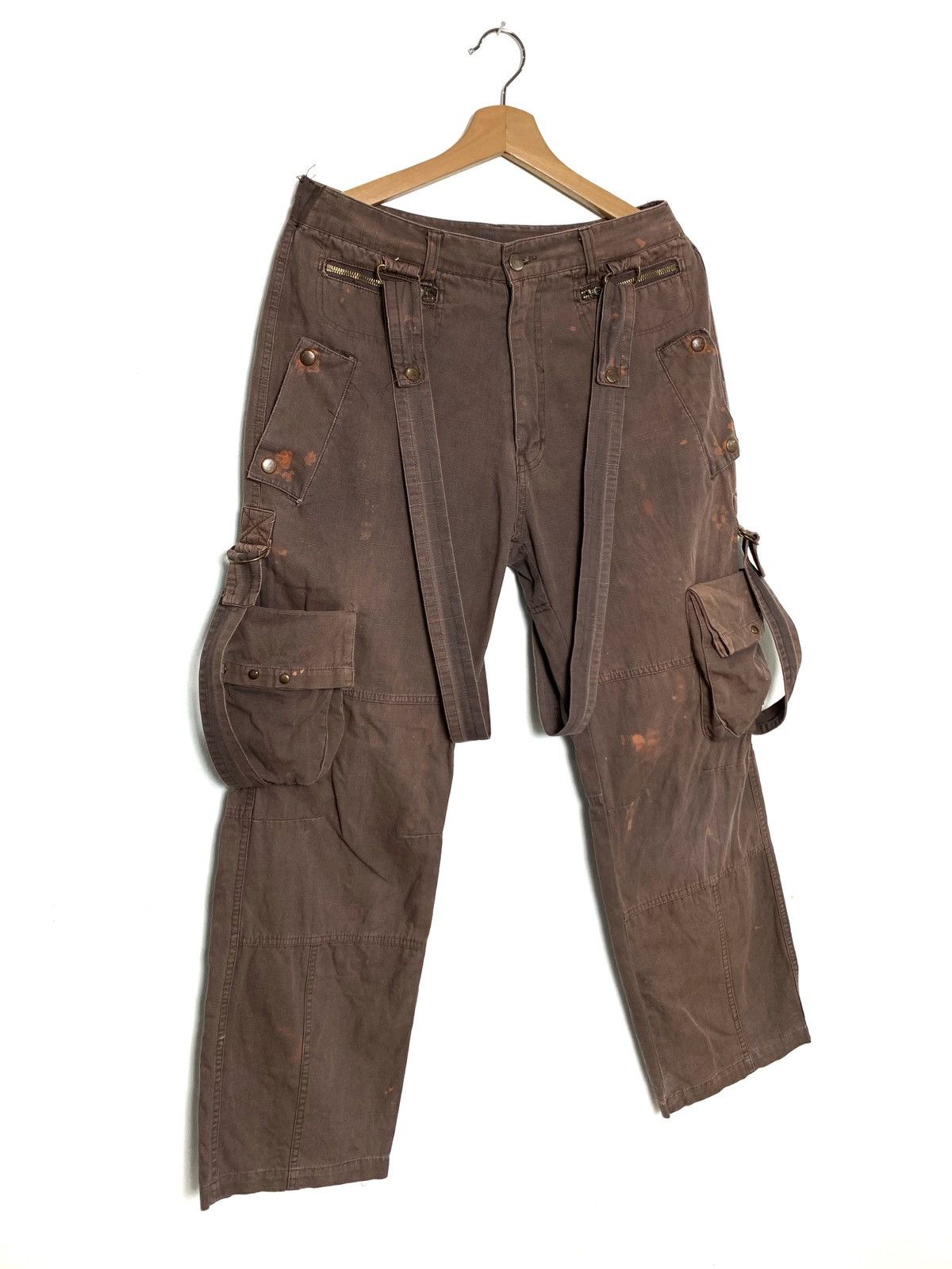 20471120 Tactical Bondage Parachute Cargo Travis Scott Style Pants Size US 31 - 3 Thumbnail