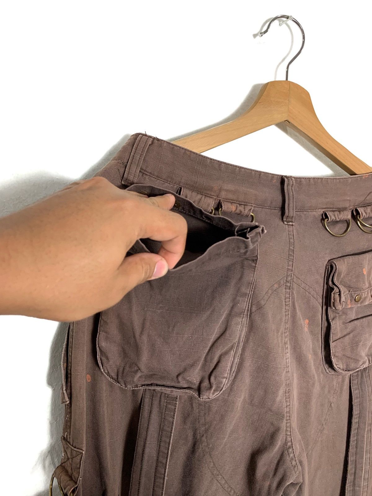 20471120 Tactical Bondage Parachute Cargo Travis Scott Style Pants Size US 31 - 15 Thumbnail