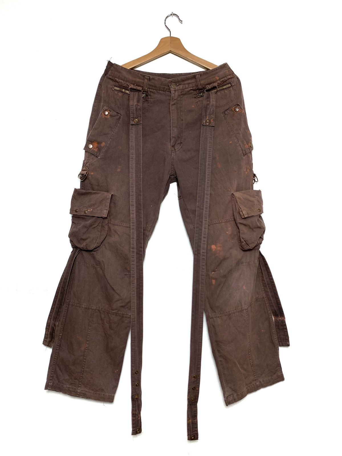 20471120 Tactical Bondage Parachute Cargo Travis Scott Style Pants Size US 31 - 13 Thumbnail