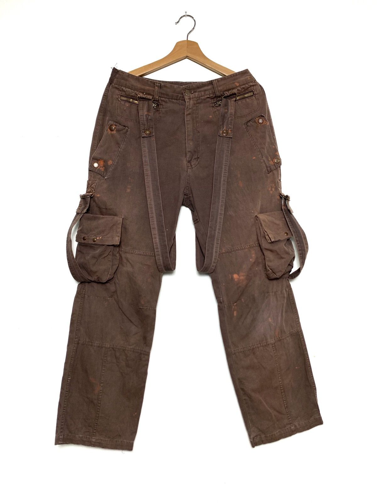 20471120 Tactical Bondage Parachute Cargo Travis Scott Style Pants Size US 31 - 2 Thumbnail