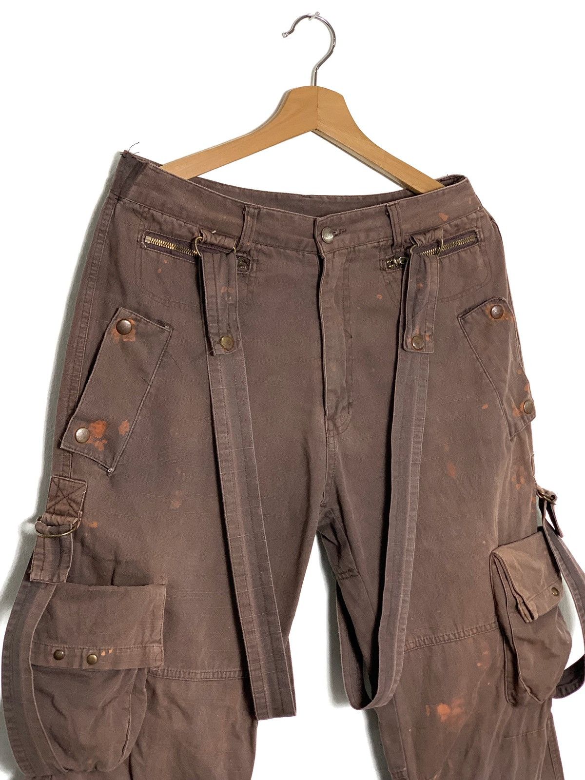 20471120 Tactical Bondage Parachute Cargo Travis Scott Style Pants Size US 31 - 4 Thumbnail