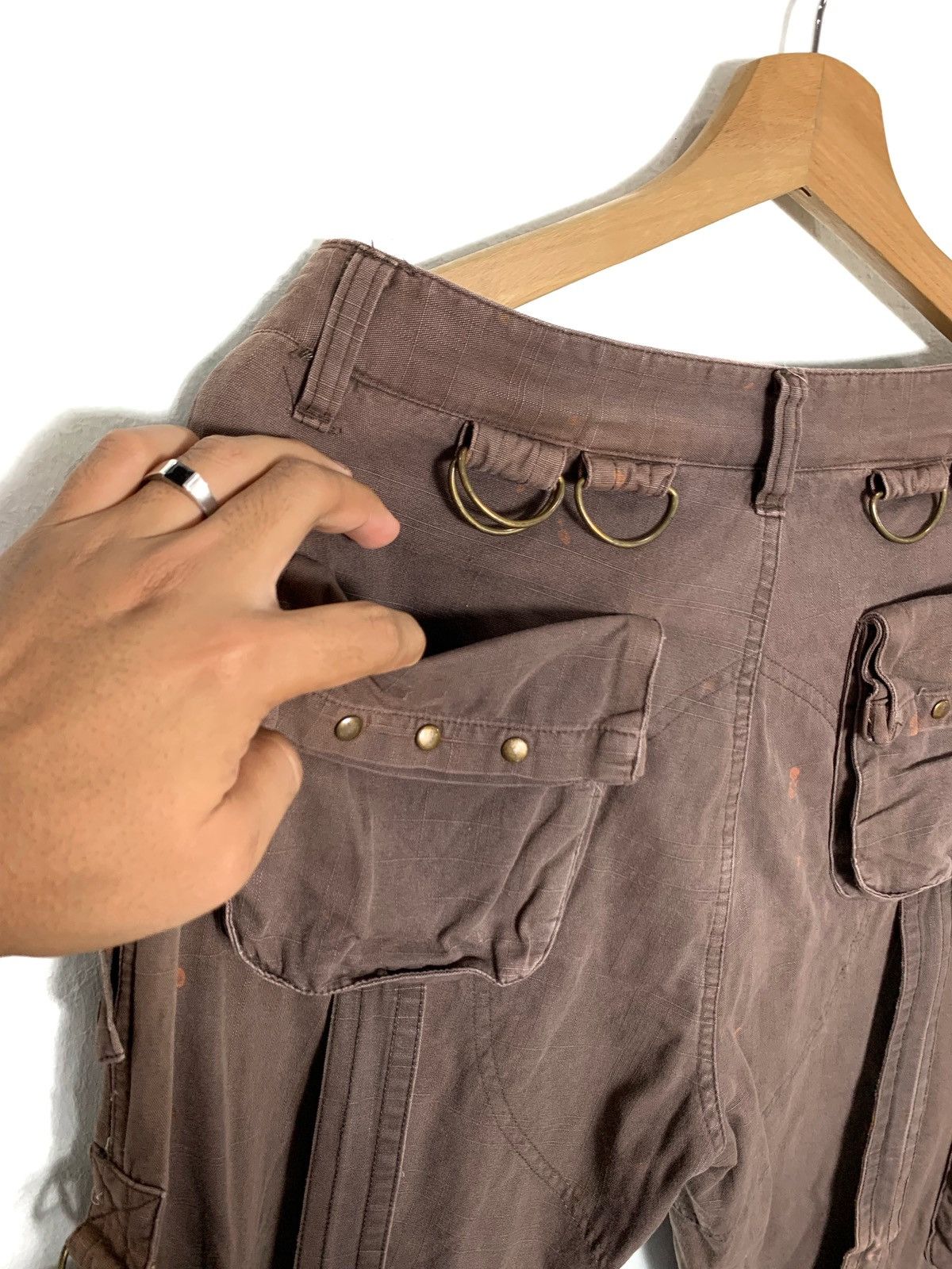 20471120 Tactical Bondage Parachute Cargo Travis Scott Style Pants Size US 31 - 14 Thumbnail