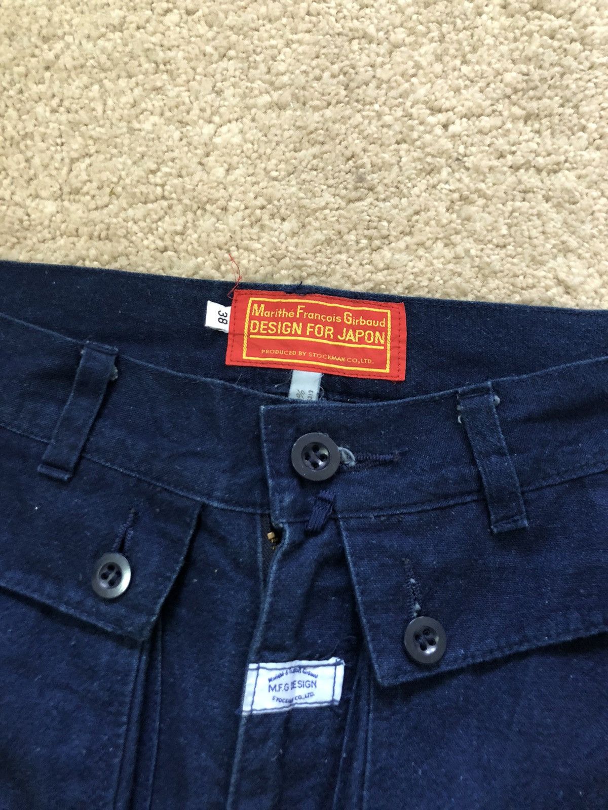 Marithe + Francois Girbaud 1990s Marithe Francois Girbaud China Look Denim Pocket Pant Size US 29 - 3 Thumbnail