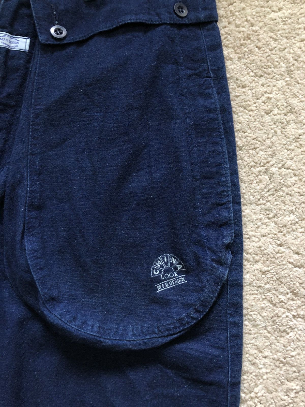 Marithe + Francois Girbaud 1990s Marithe Francois Girbaud China Look Denim Pocket Pant Size US 29 - 5 Thumbnail