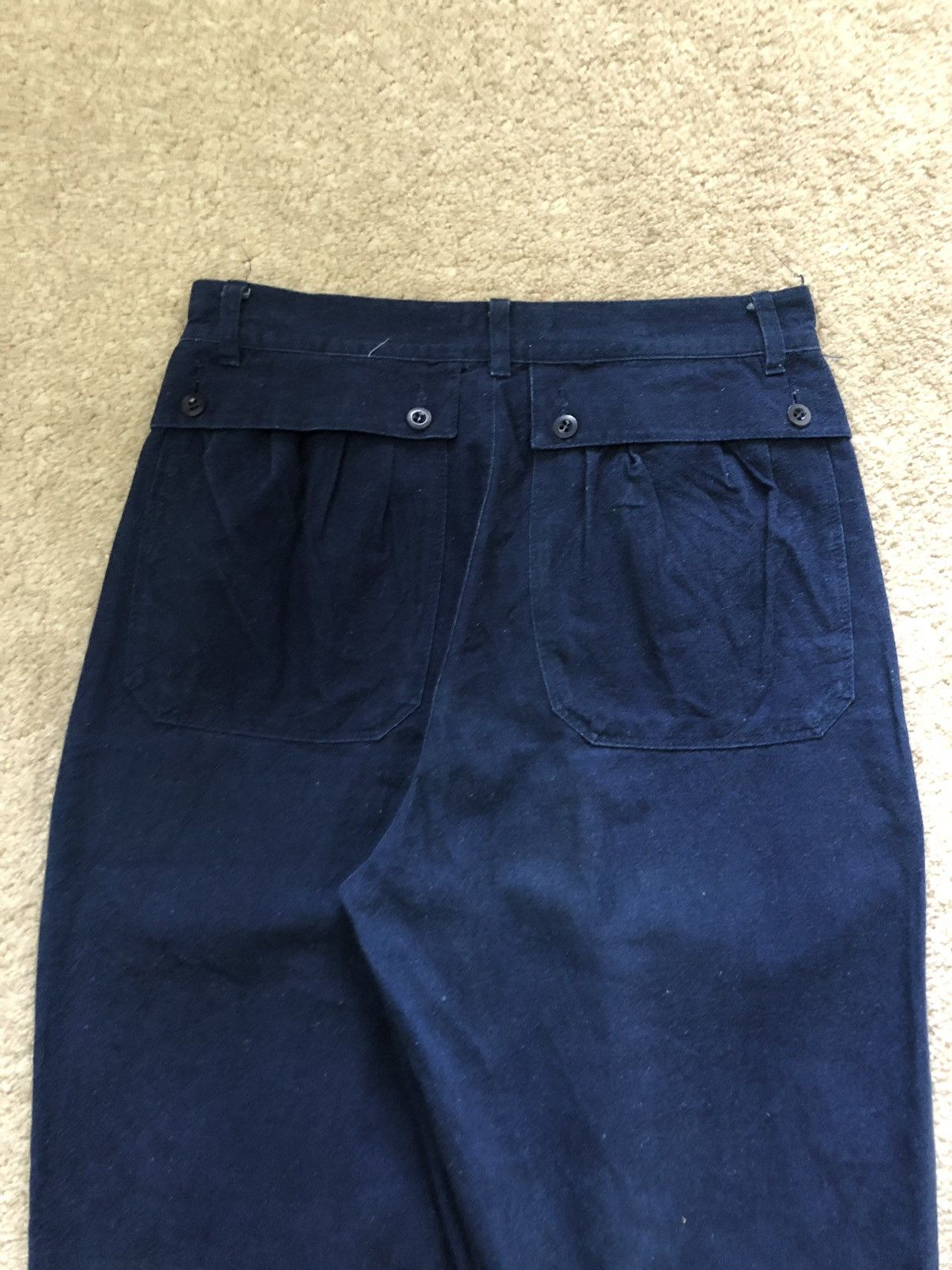 Marithe + Francois Girbaud 1990s Marithe Francois Girbaud China Look Denim Pocket Pant Size US 29 - 7 Thumbnail