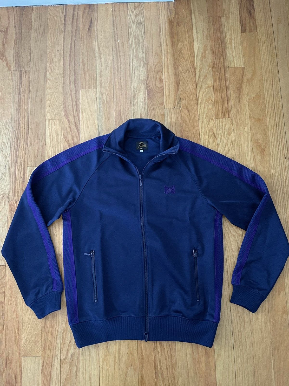 Image of Needles Track Jacket Navy/purple Size S, Men's