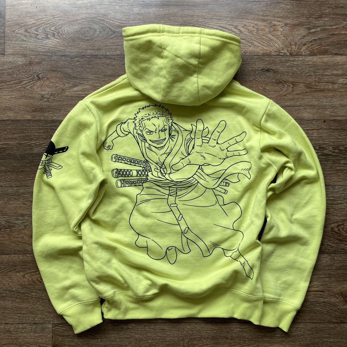 LIMITED ONE PIECE ZORO X RAGE EMBROIDERED ANIME HOODIE main image 1