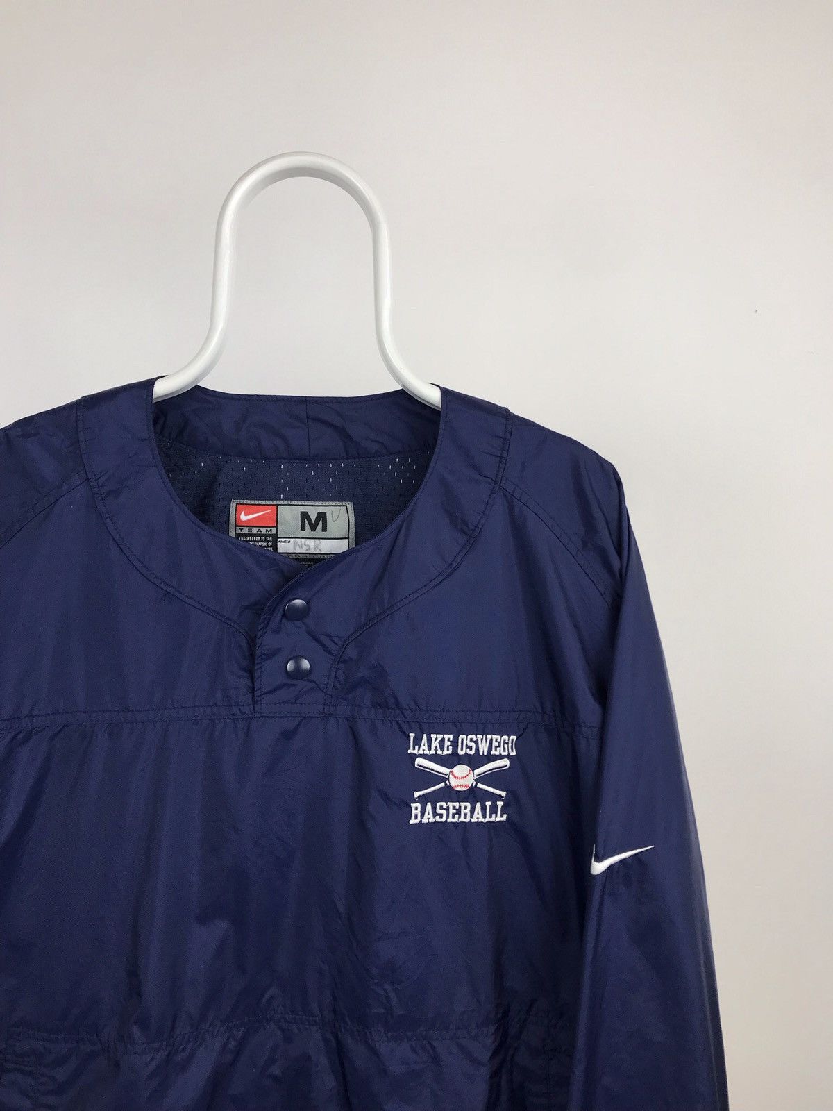 Vintage Vintage Nike Team Lake Oswego Baseball Nylon Light Jacket Size US M / EU 48-50 / 2 - 2 Thumbnail
