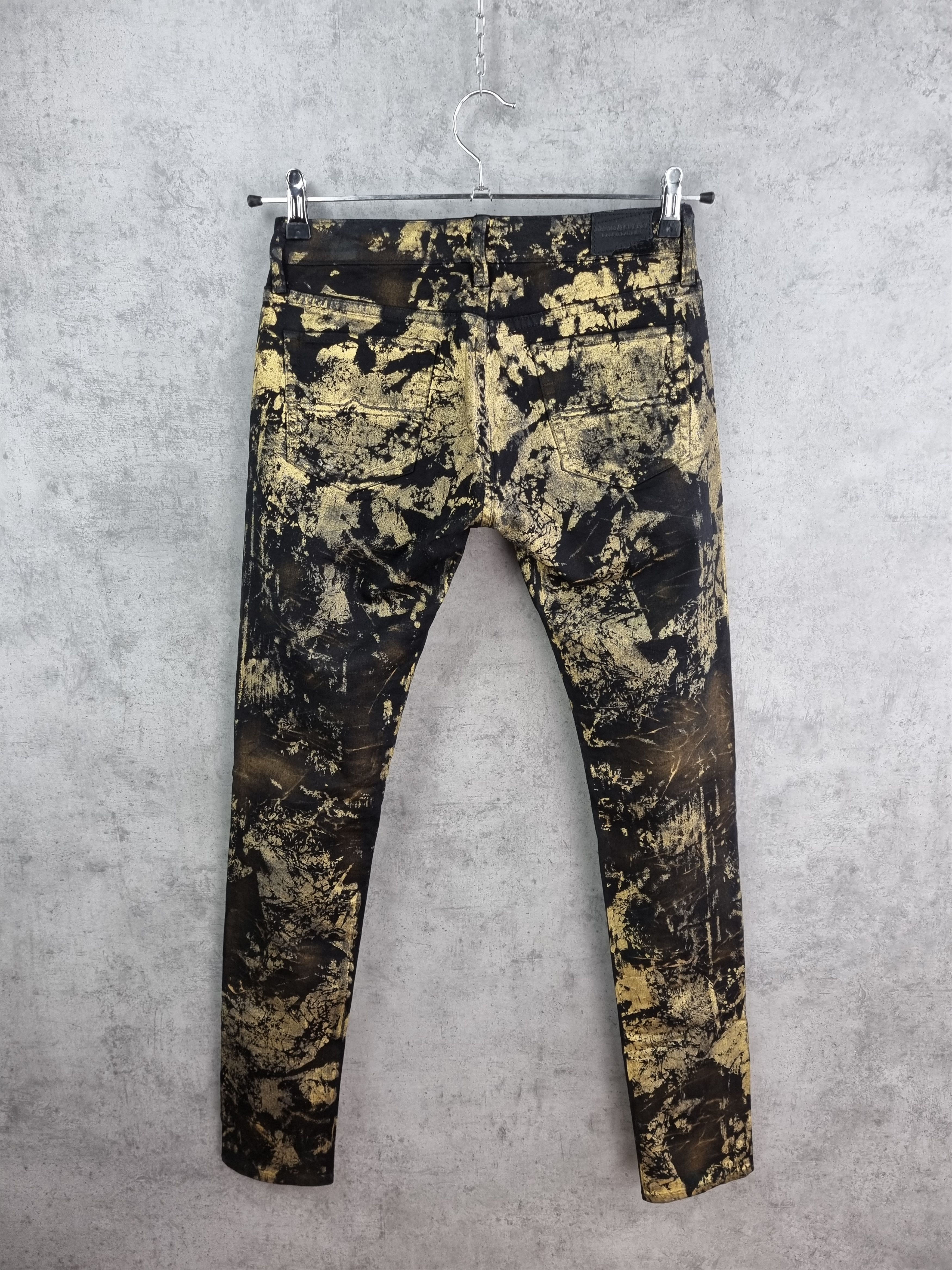 Denim & Supply Ralph Lauren × Ralph Lauren Luxury Ralph Lauren Gold Painted Pants Size 27" / US 4 / IT 40 - 3 Thumbnail