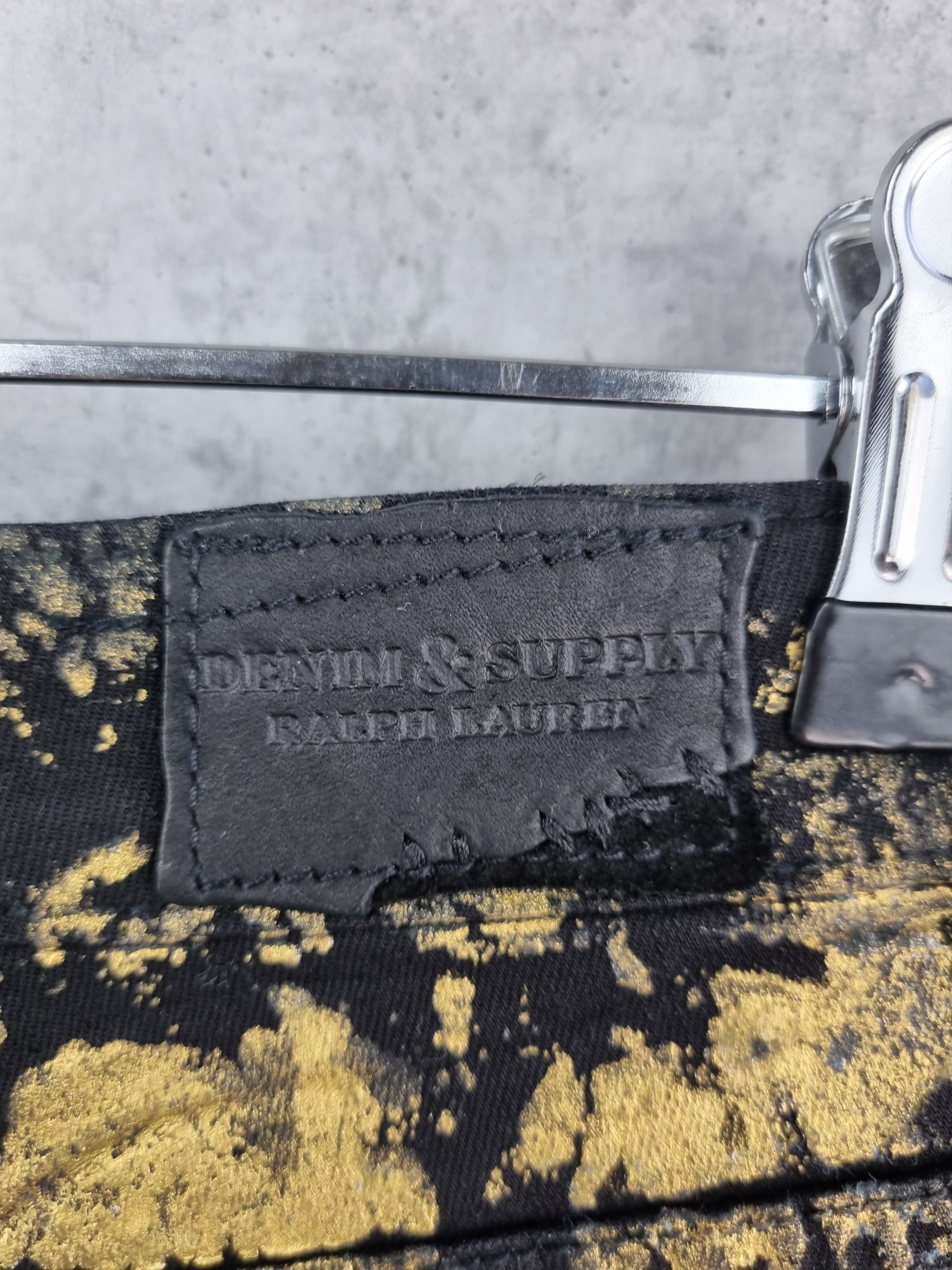 Denim & Supply Ralph Lauren × Ralph Lauren Luxury Ralph Lauren Gold Painted Pants Size 27" / US 4 / IT 40 - 8 Thumbnail