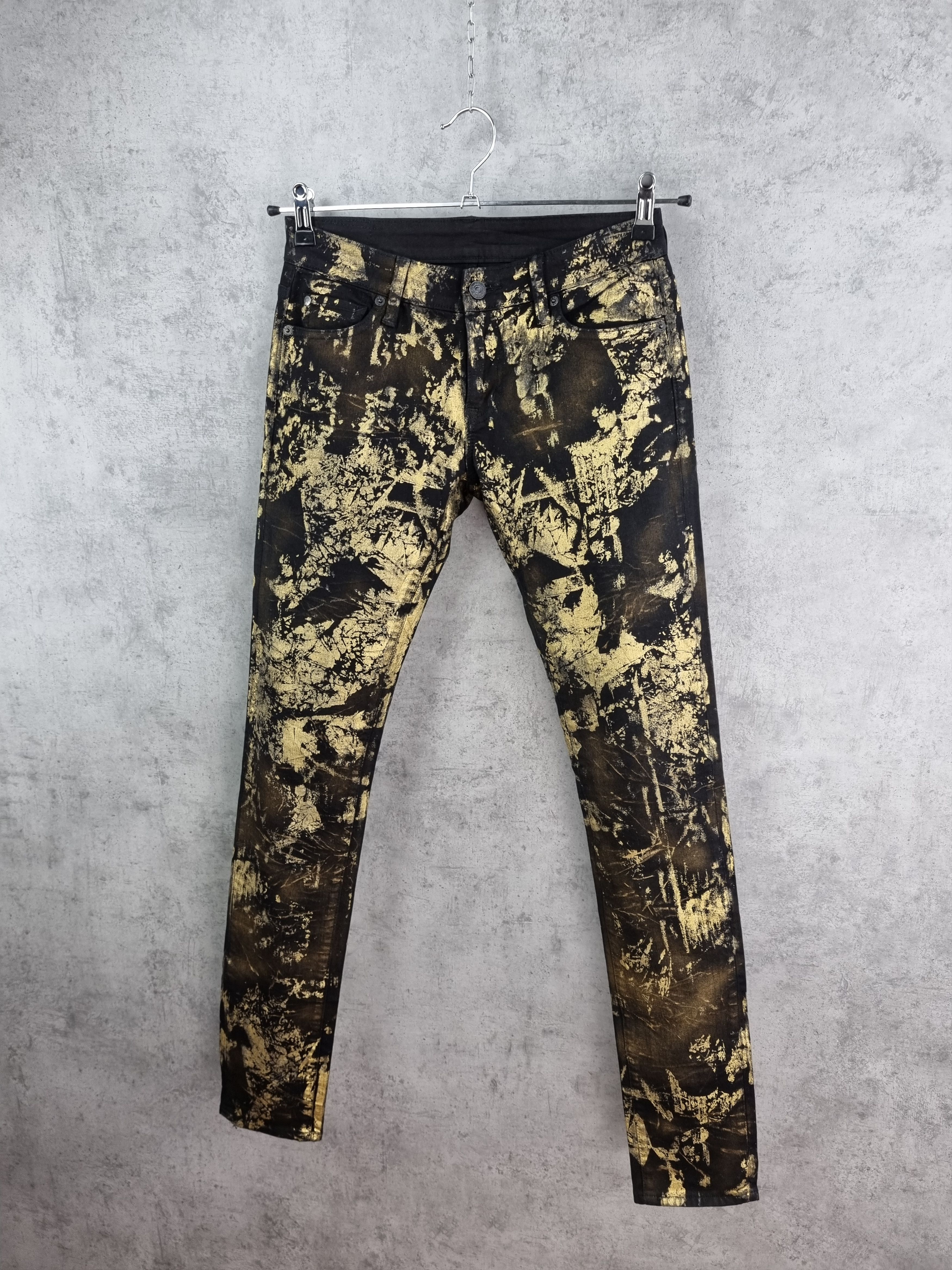 Denim & Supply Ralph Lauren × Ralph Lauren Luxury Ralph Lauren Gold Painted Pants Size 27" / US 4 / IT 40 - 14 Thumbnail