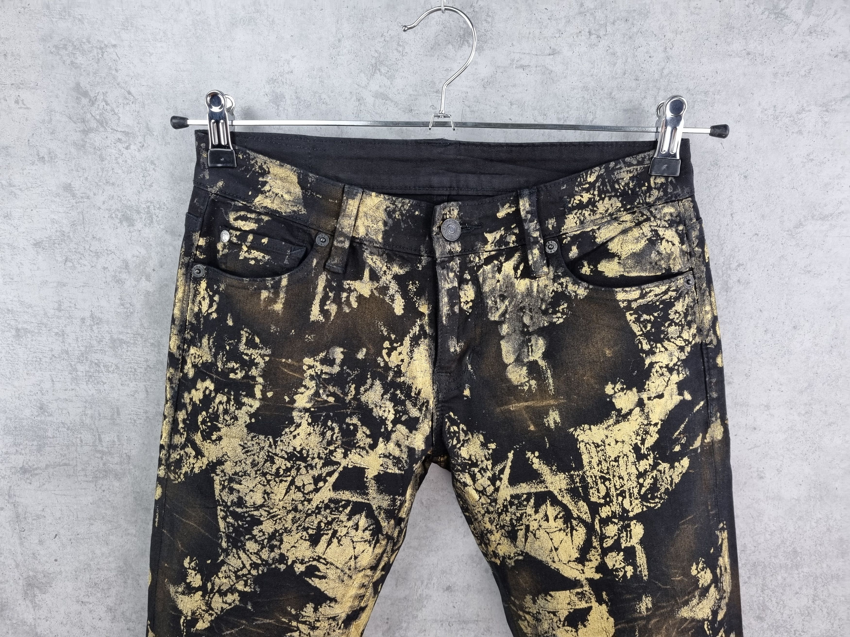 Denim & Supply Ralph Lauren × Ralph Lauren Luxury Ralph Lauren Gold Painted Pants Size 27" / US 4 / IT 40 - 4 Thumbnail