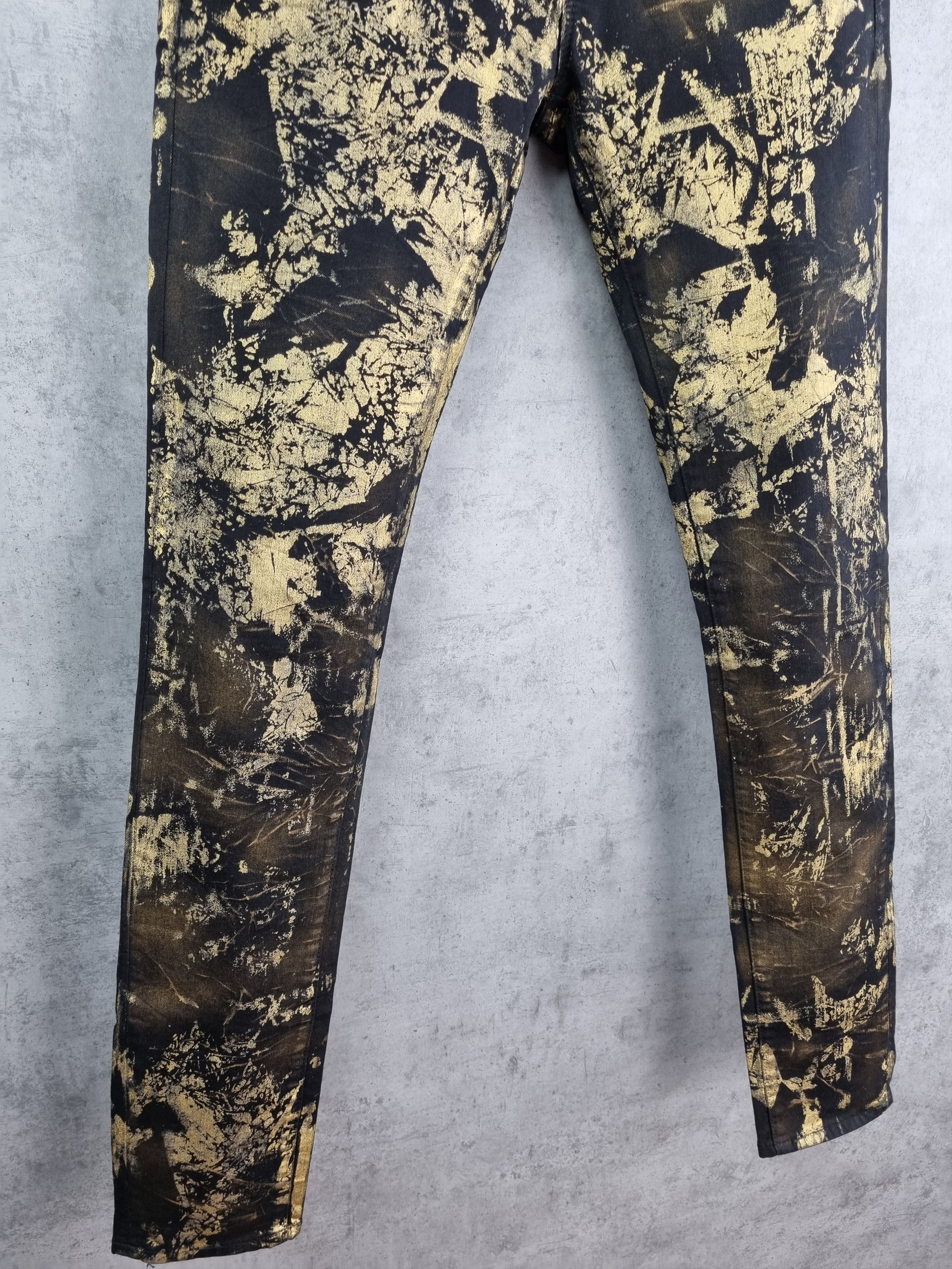 Denim & Supply Ralph Lauren × Ralph Lauren Luxury Ralph Lauren Gold Painted Pants Size 27" / US 4 / IT 40 - 7 Thumbnail