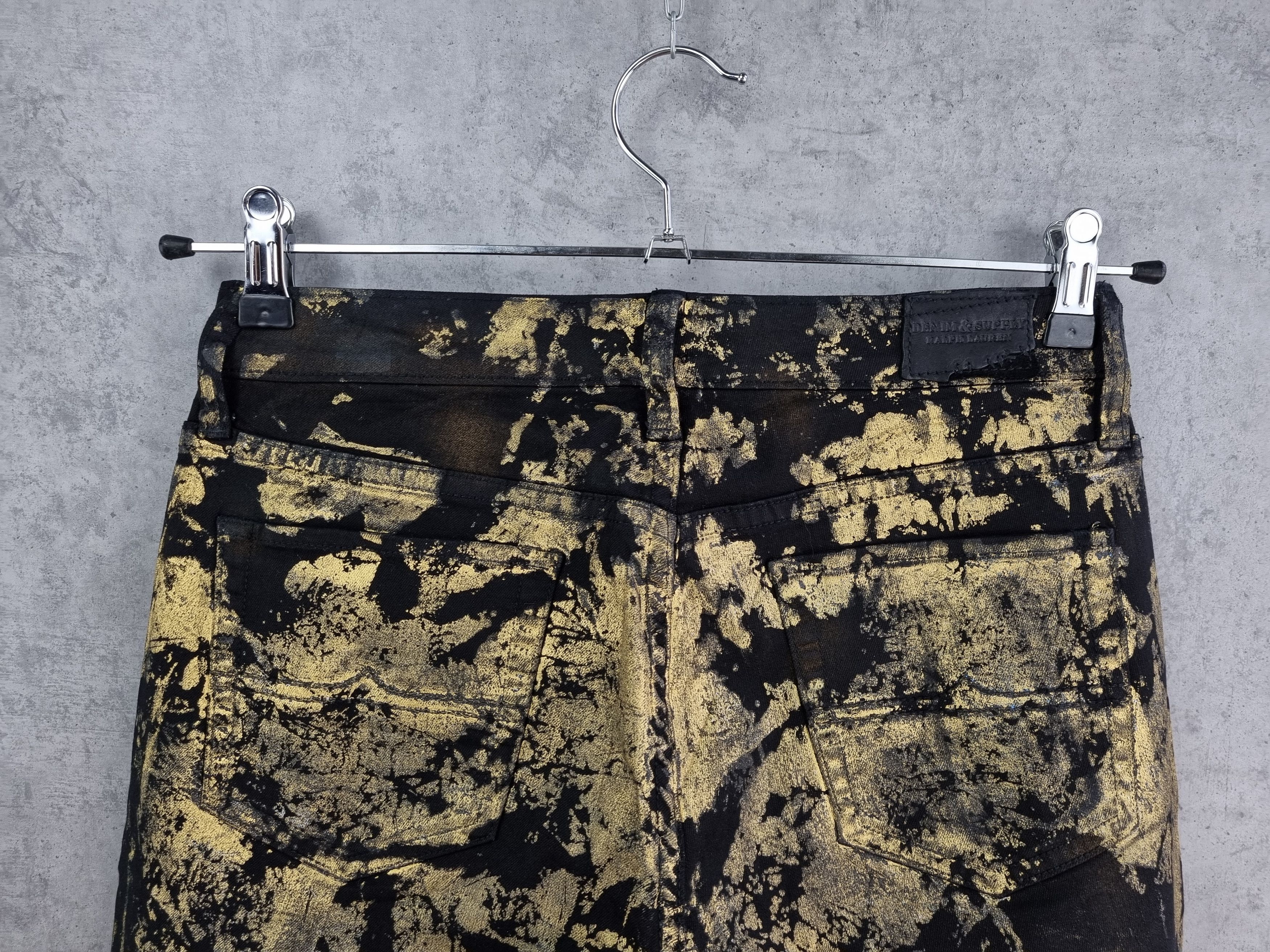 Denim & Supply Ralph Lauren × Ralph Lauren Luxury Ralph Lauren Gold Painted Pants Size 27" / US 4 / IT 40 - 5 Thumbnail