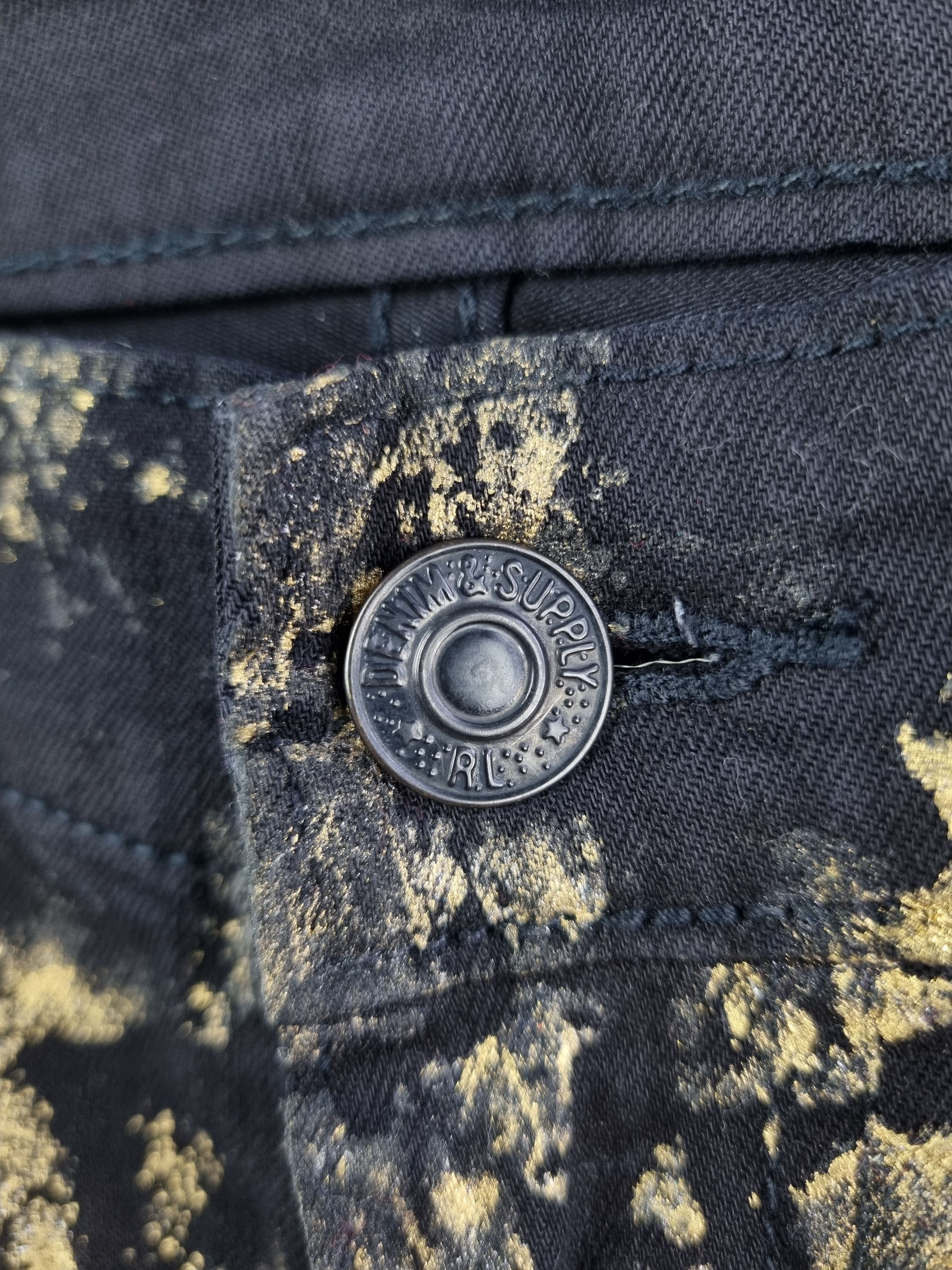 Denim & Supply Ralph Lauren × Ralph Lauren Luxury Ralph Lauren Gold Painted Pants Size 27" / US 4 / IT 40 - 13 Thumbnail