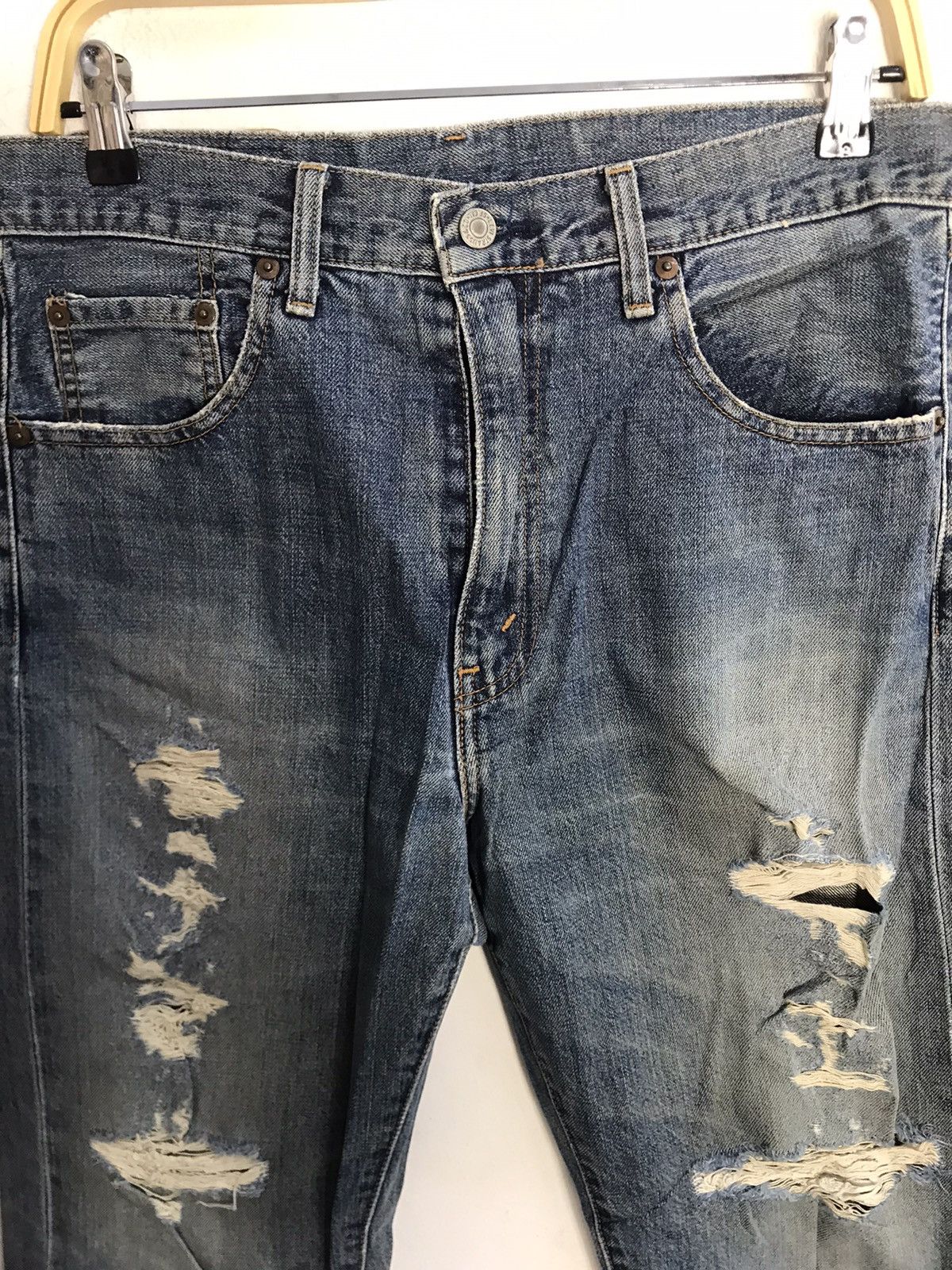 Levi's Vintage Clothing Selvedge Big E Levi's Strauss Lot 502 Rugged Distressed Size US 32 / EU 48 - 3 Thumbnail